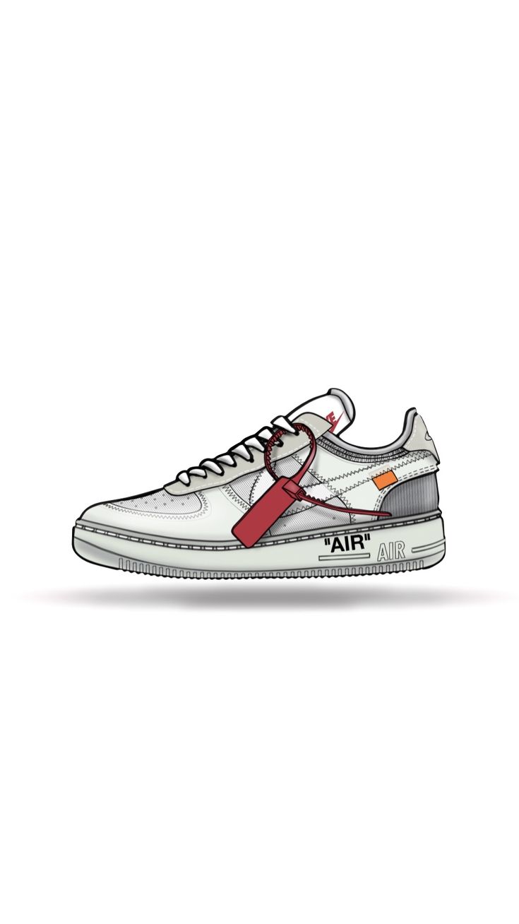 Cartoon Off White Shoes Wallpapers