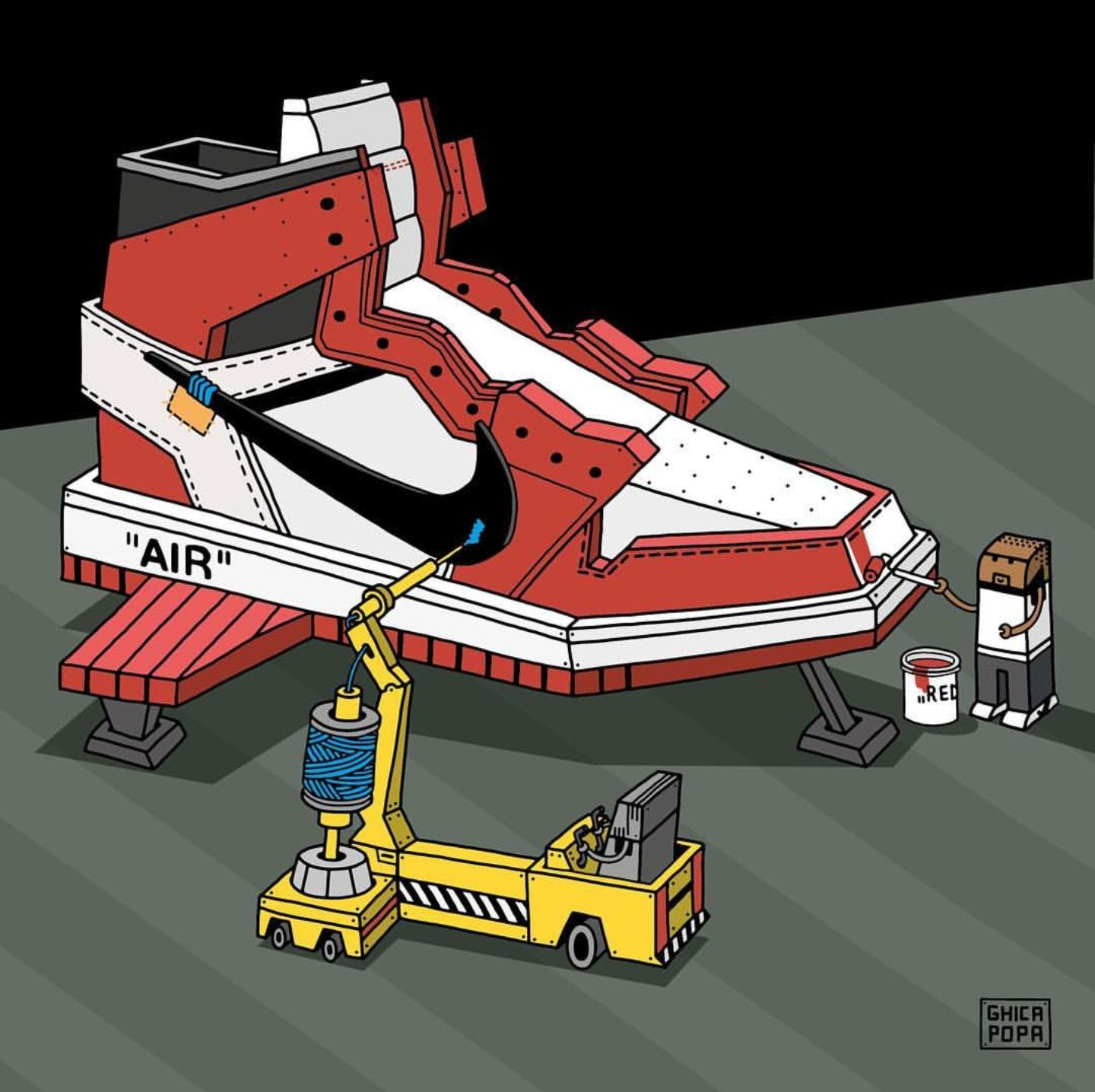 Cartoon Off White Shoes Wallpapers