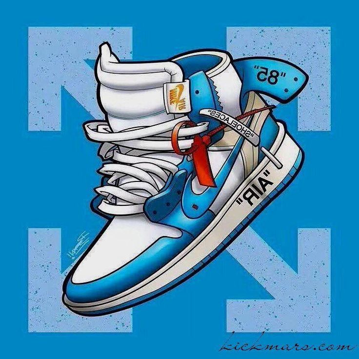 Cartoon Off White Shoes Wallpapers