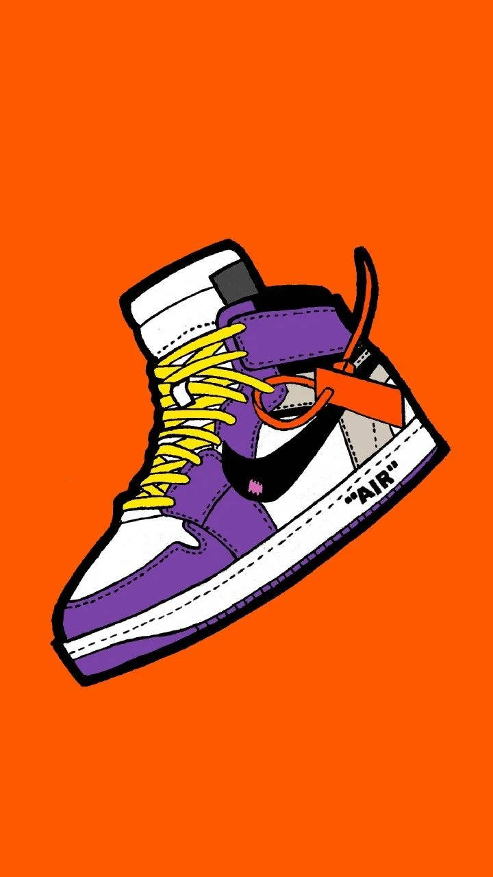 Cartoon Off White Shoes Wallpapers