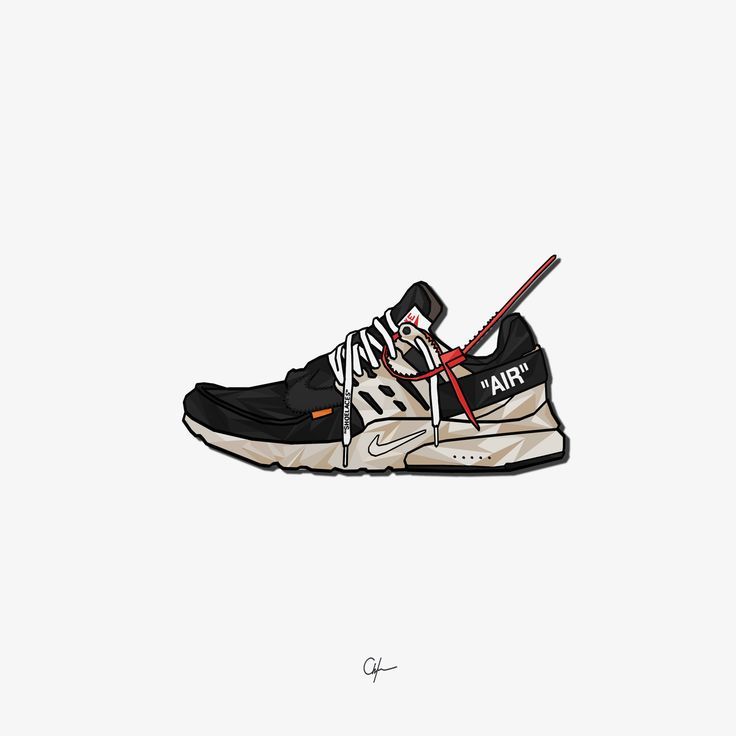 Cartoon Off White Shoes Wallpapers