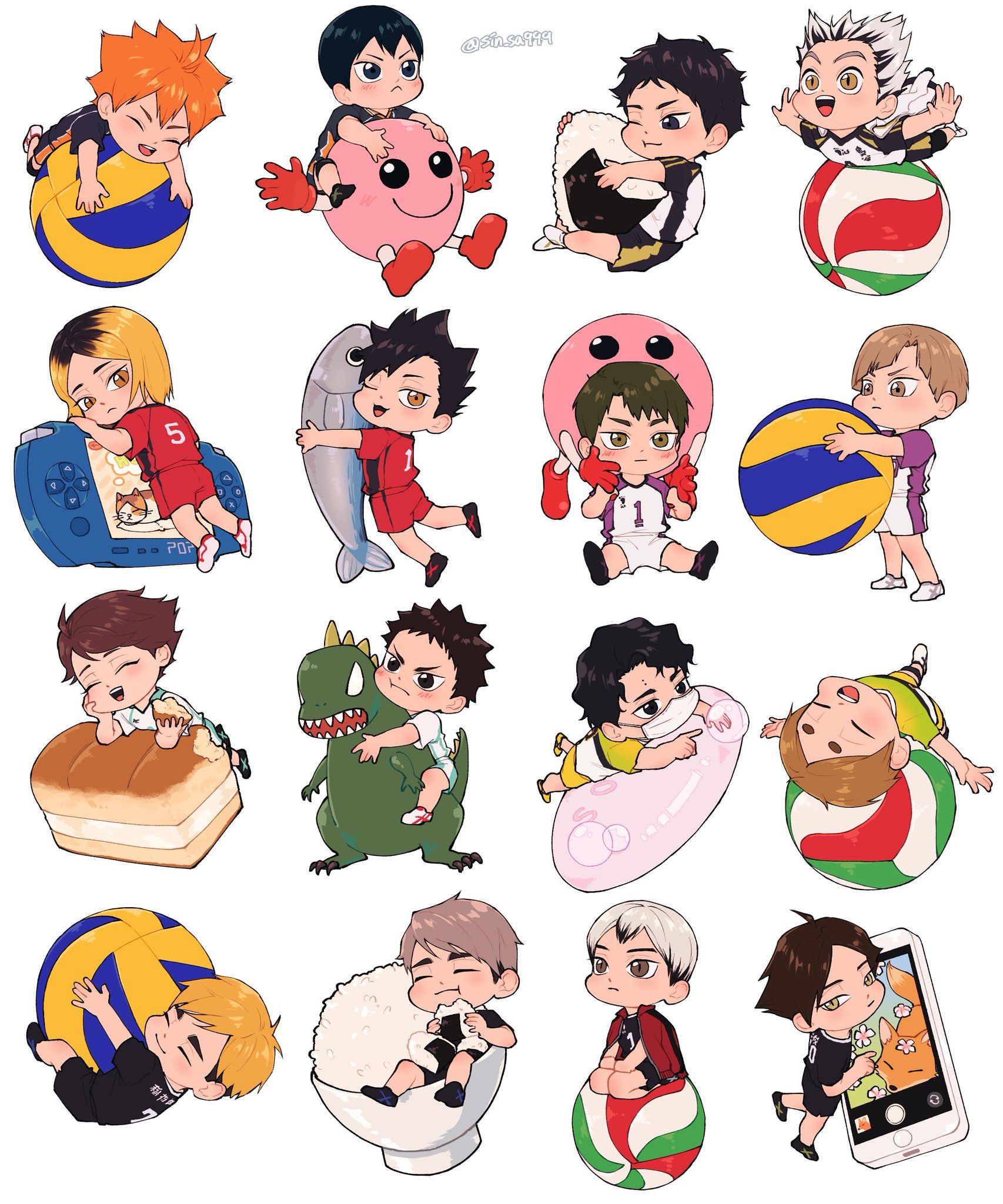 Chibi Haikyuu Characters Wallpapers