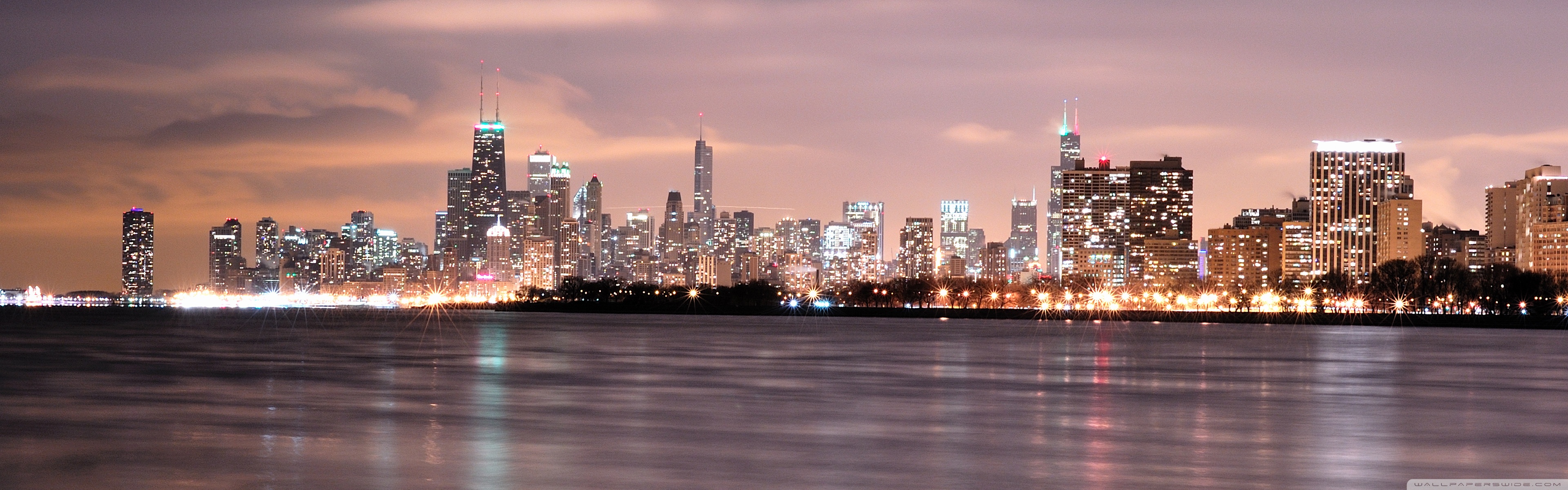 Chicago Skyline Triple Monitor Wallpapers