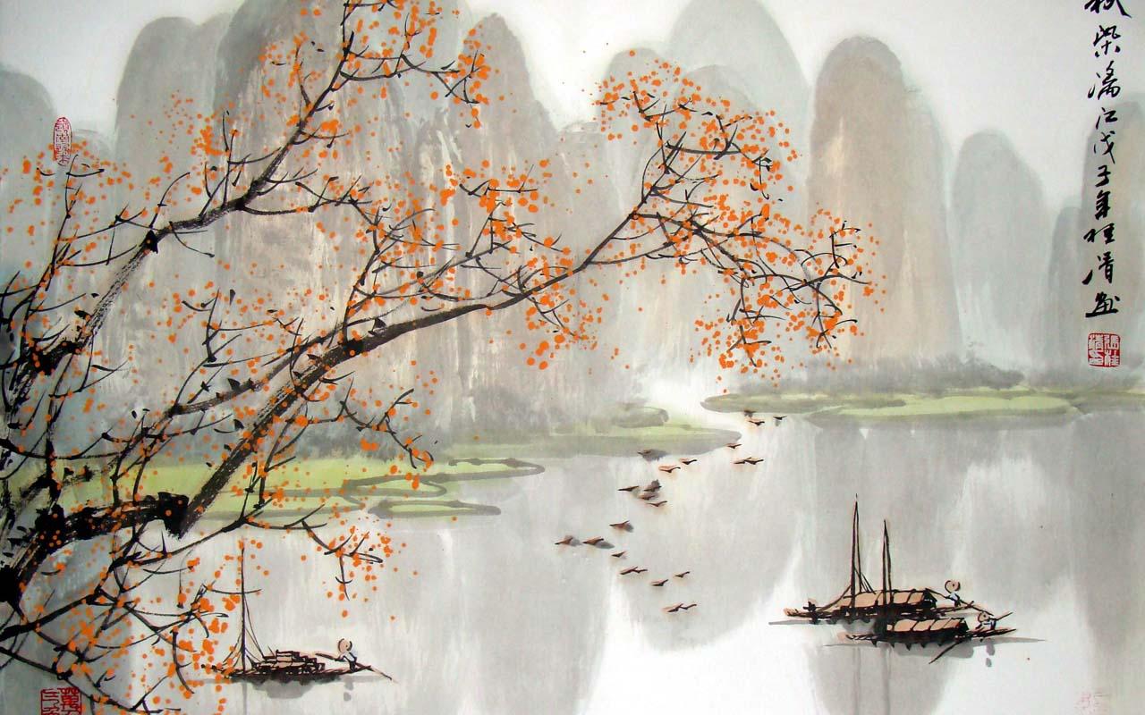 Chinese Water Colors Wallpapers