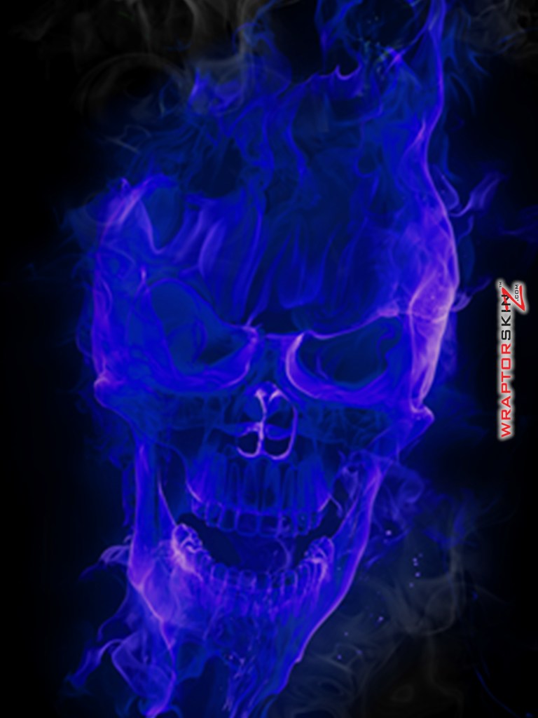 Cool Skulls On Red Fire Wallpapers