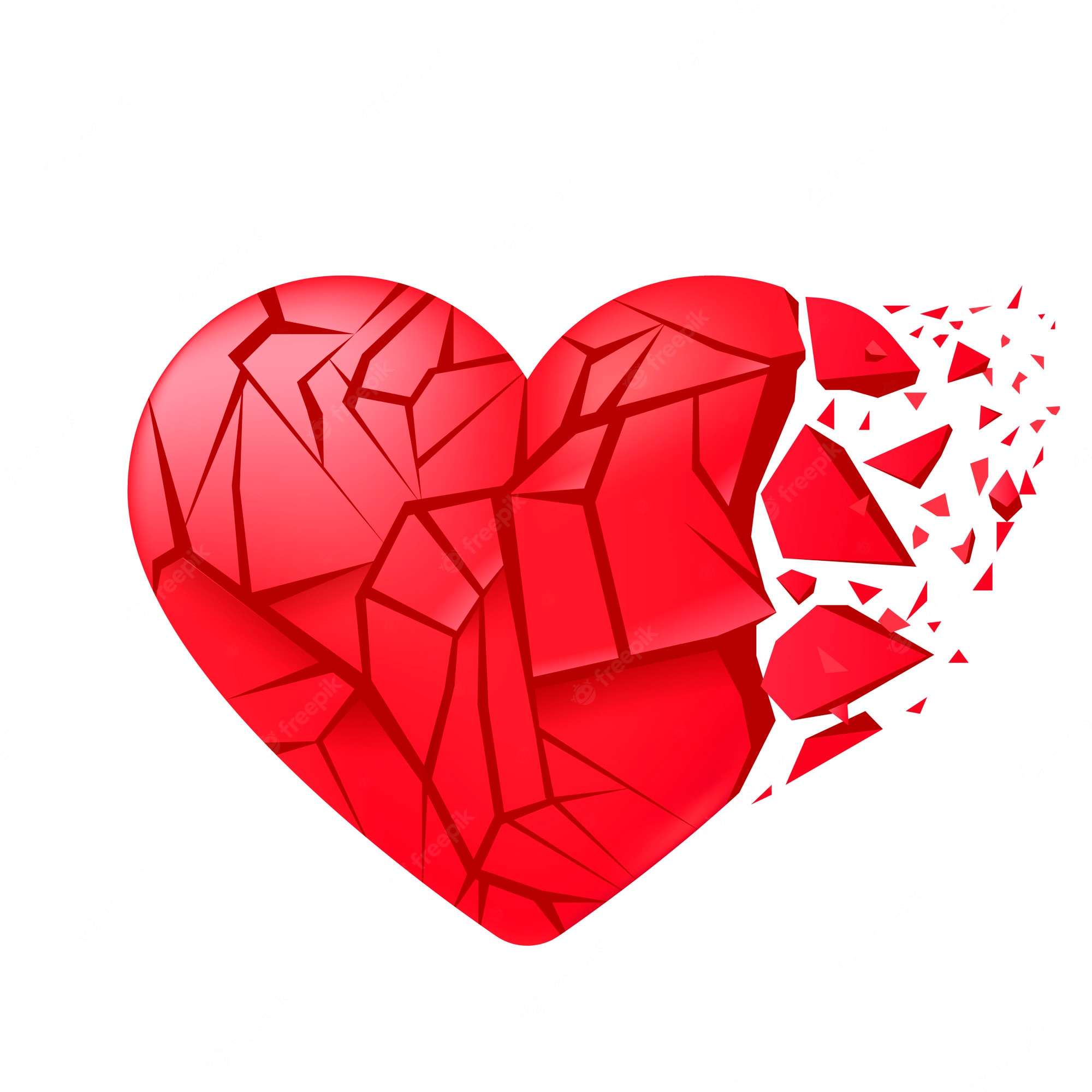 Crystal Shattered Glass Heart Wallpapers