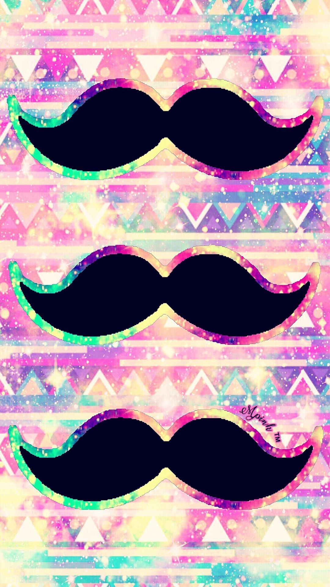 Cute Girly Mustache Wallpapers