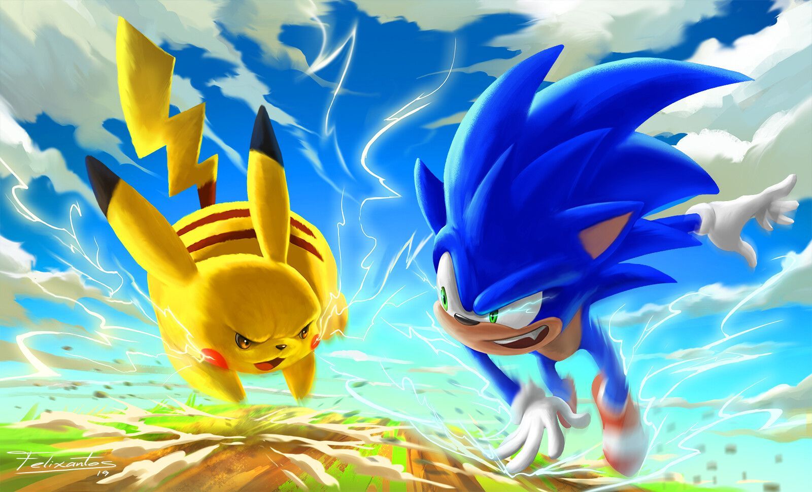 Cute Sonic And Pikachu Wallpapers