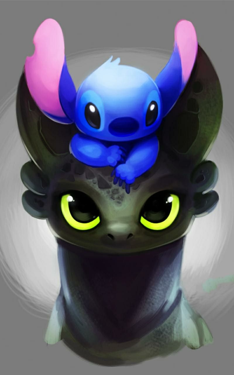 Cute Stitch And Toothless Wallpapers