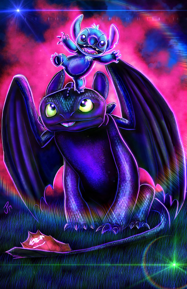 Cute Stitch And Toothless Wallpapers