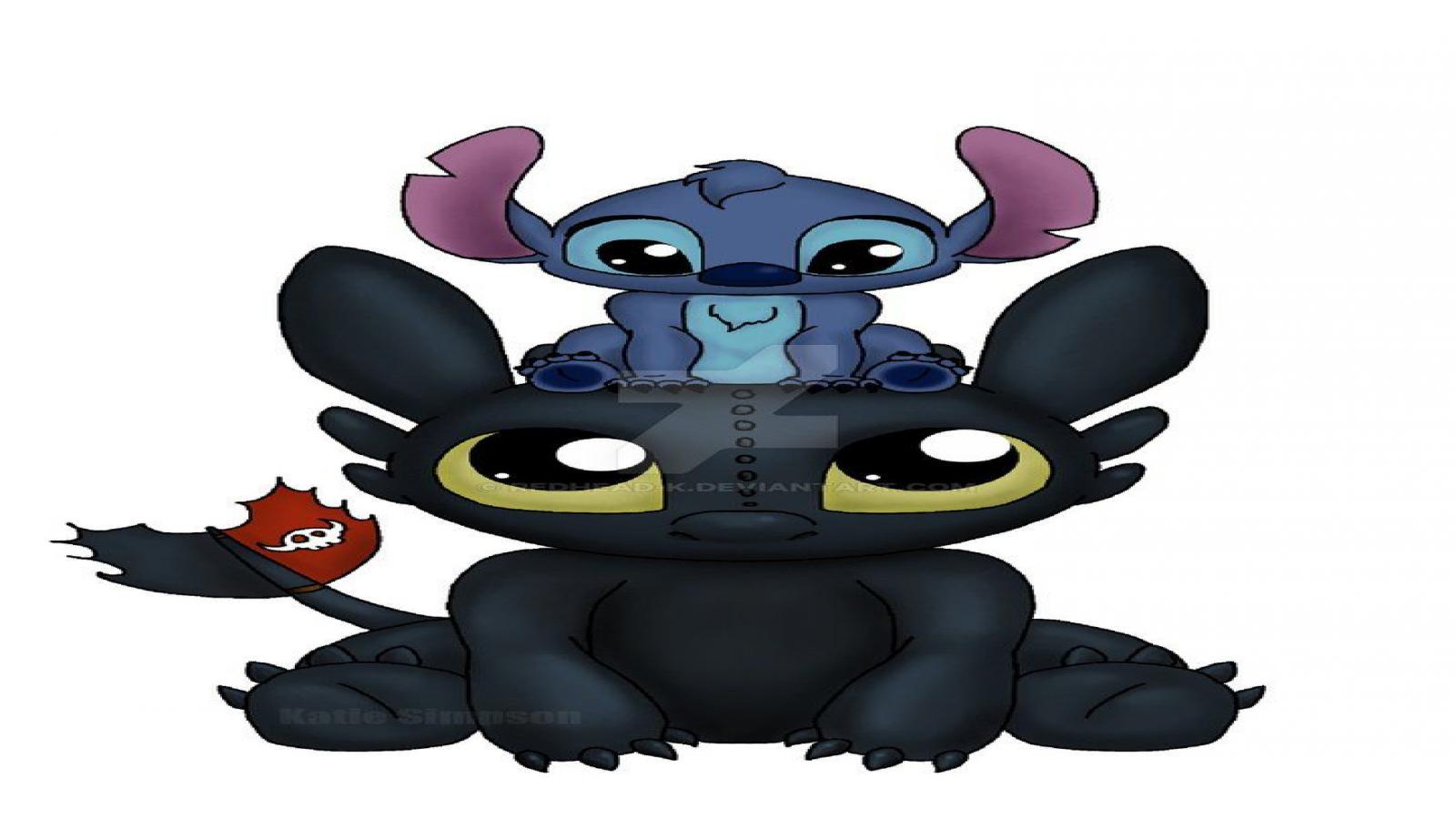 Cute Stitch And Toothless Wallpapers