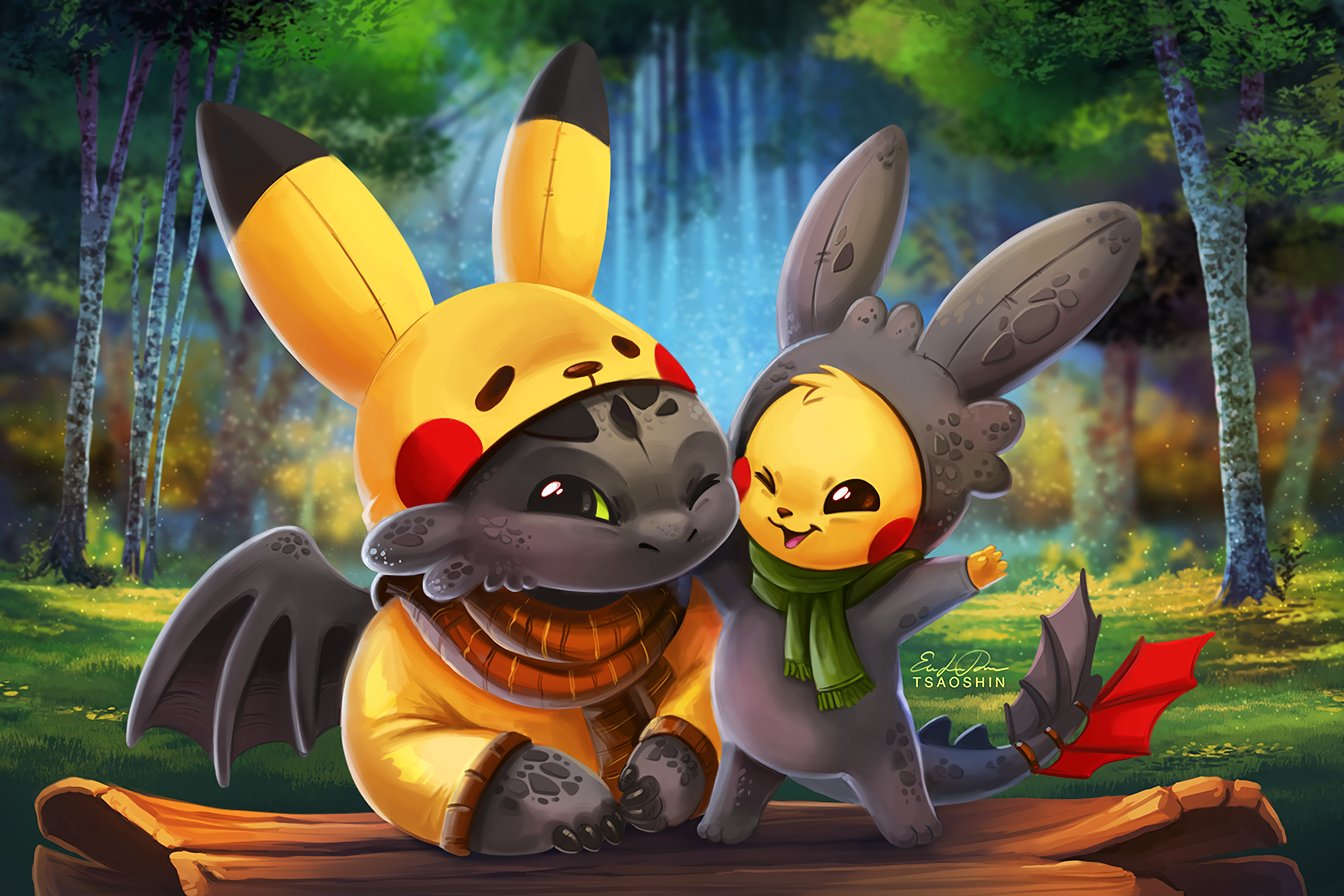 Cute Stitch And Toothless Wallpapers