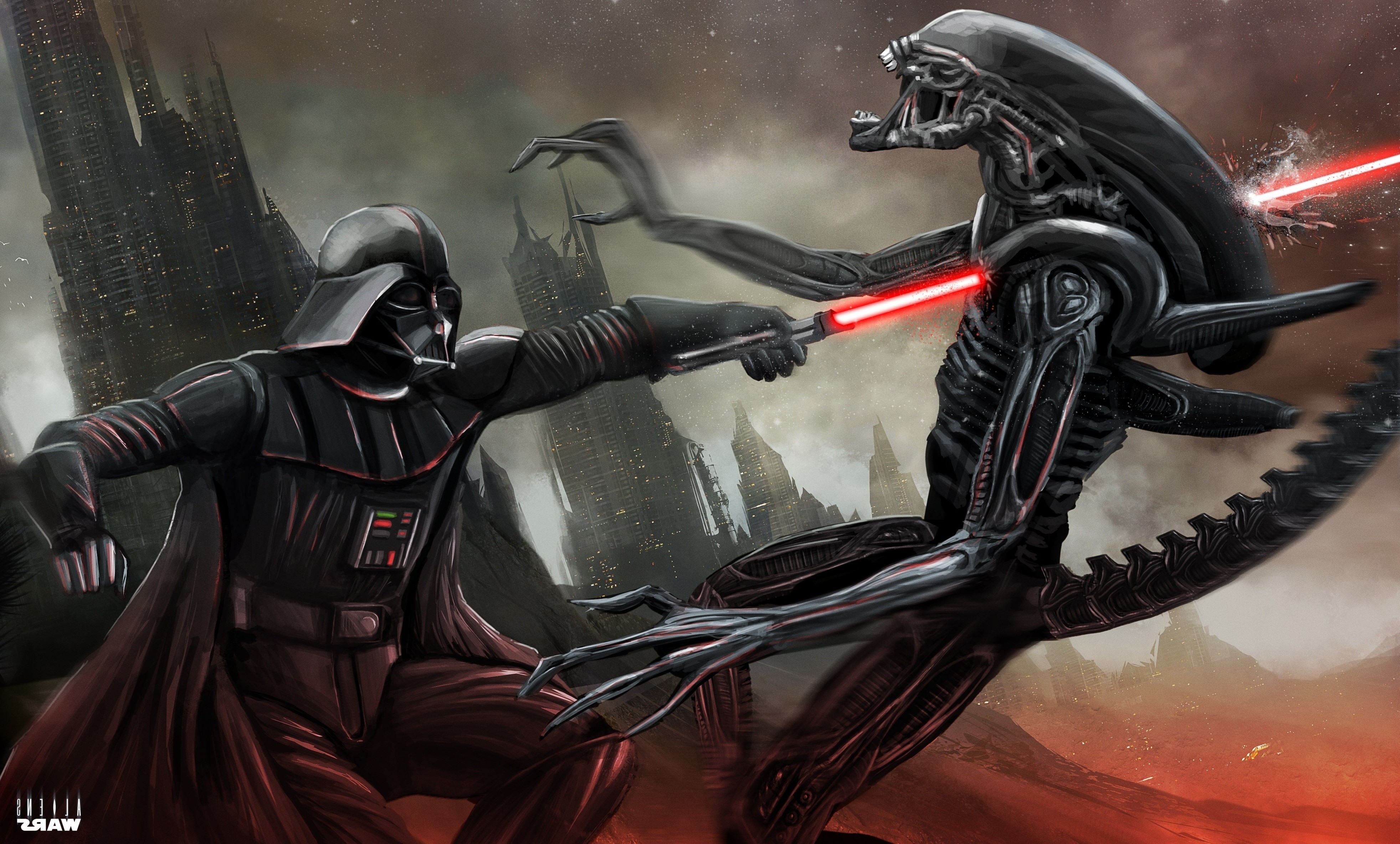 Darth Vader Vs Alien Wallpapers