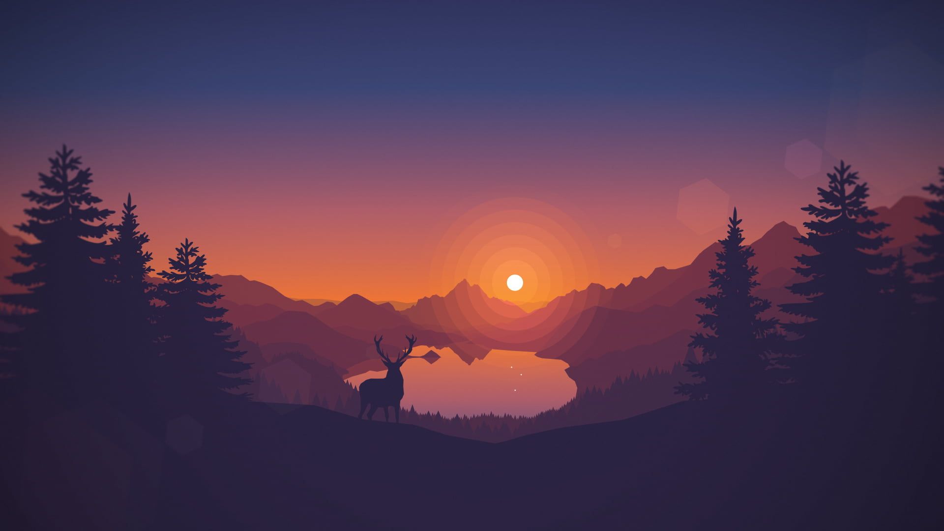 Deer Scene Wallpapers