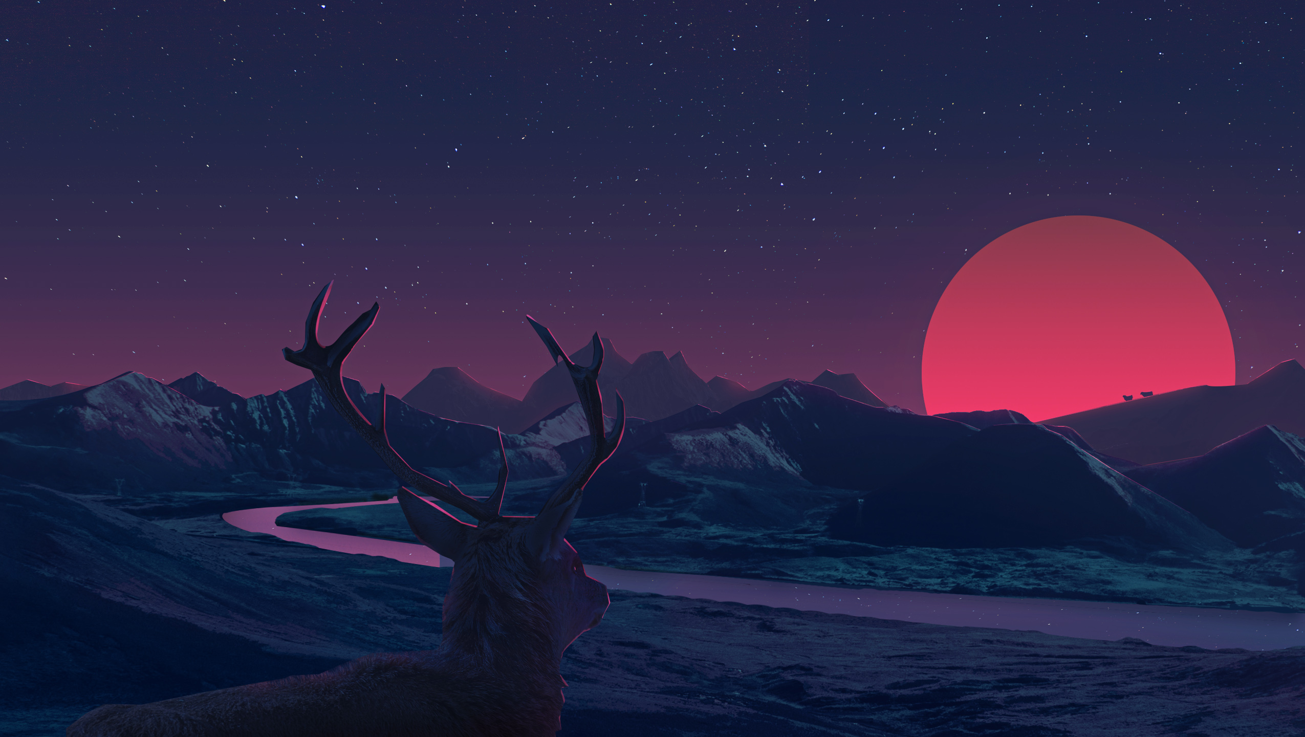 Deer Scene Wallpapers