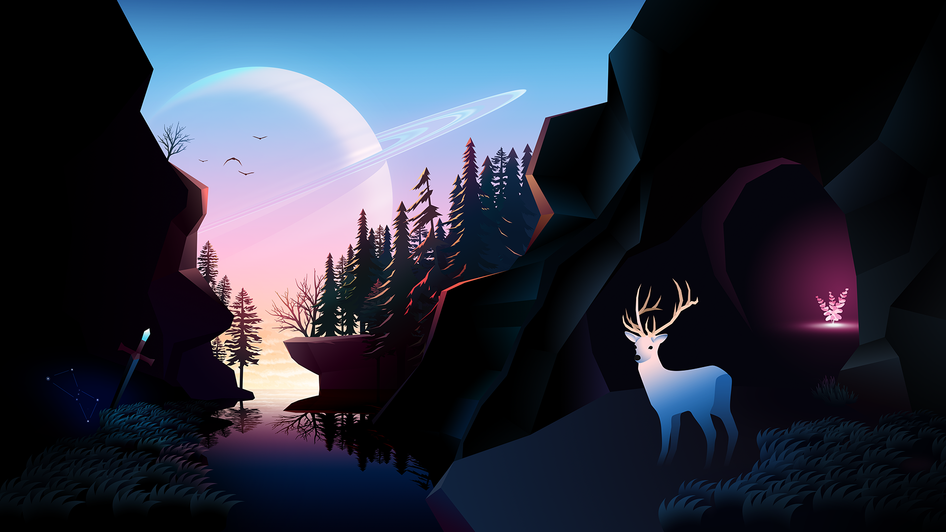 Deer Scene Wallpapers