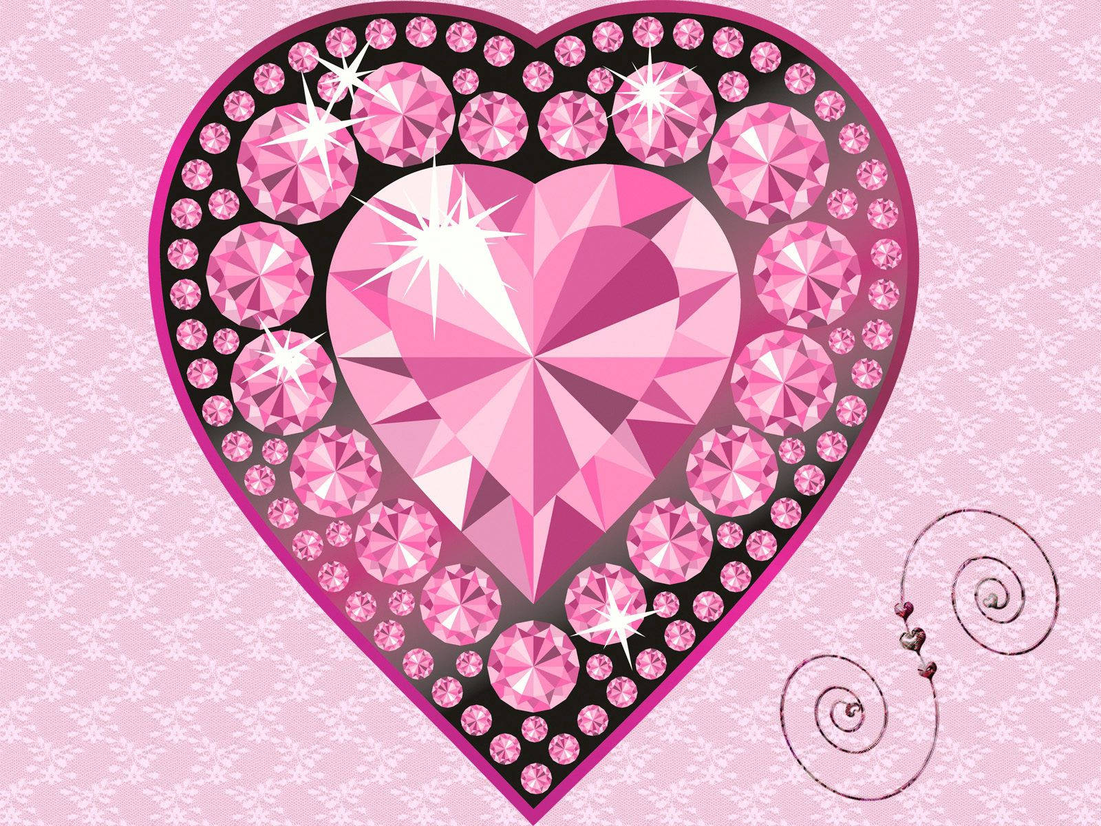 Diamond Hearts Wallpapers