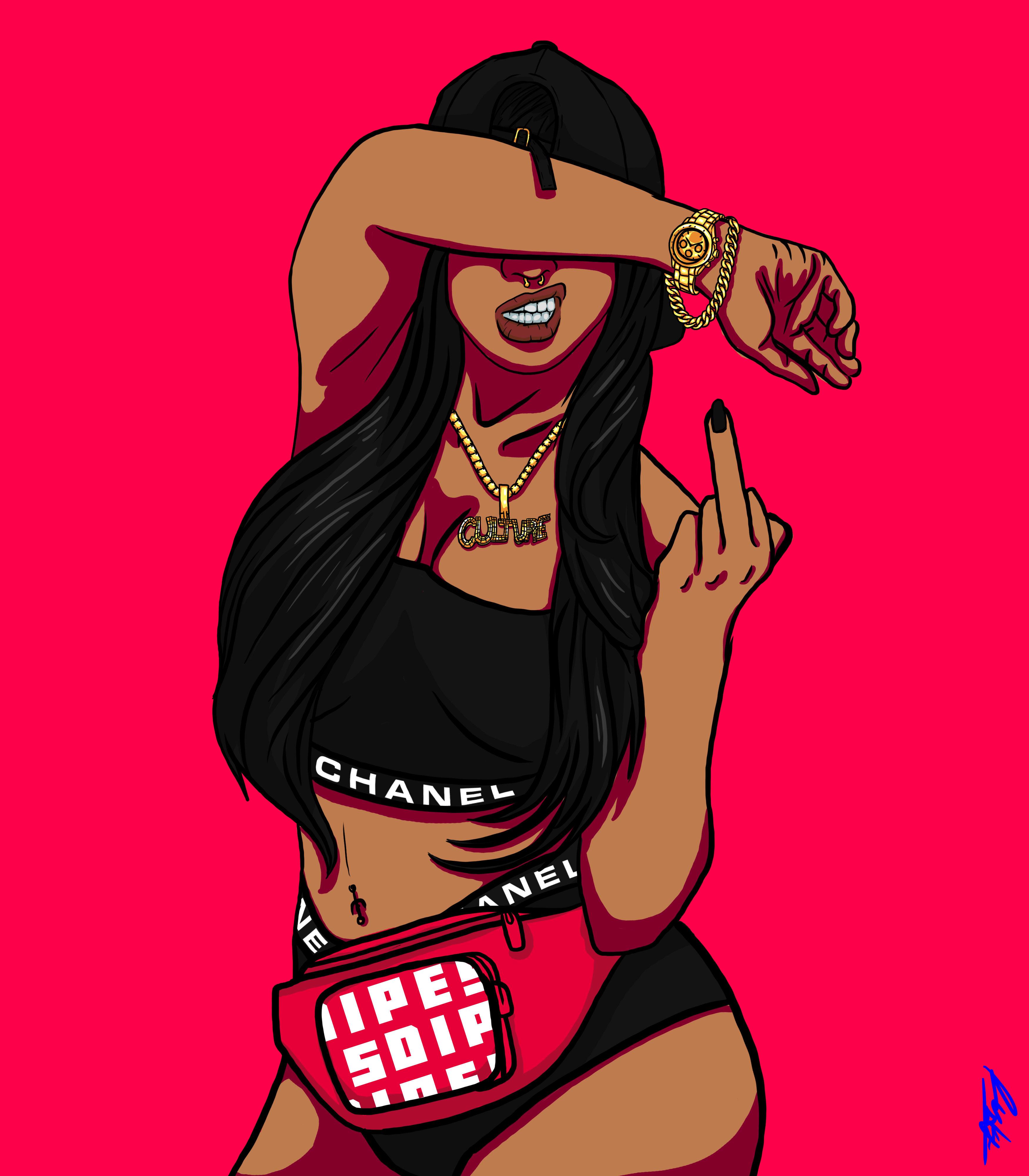 Dope Girl Cartoons Wallpapers