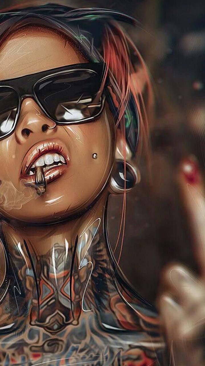 Dope Girl Cartoons Wallpapers