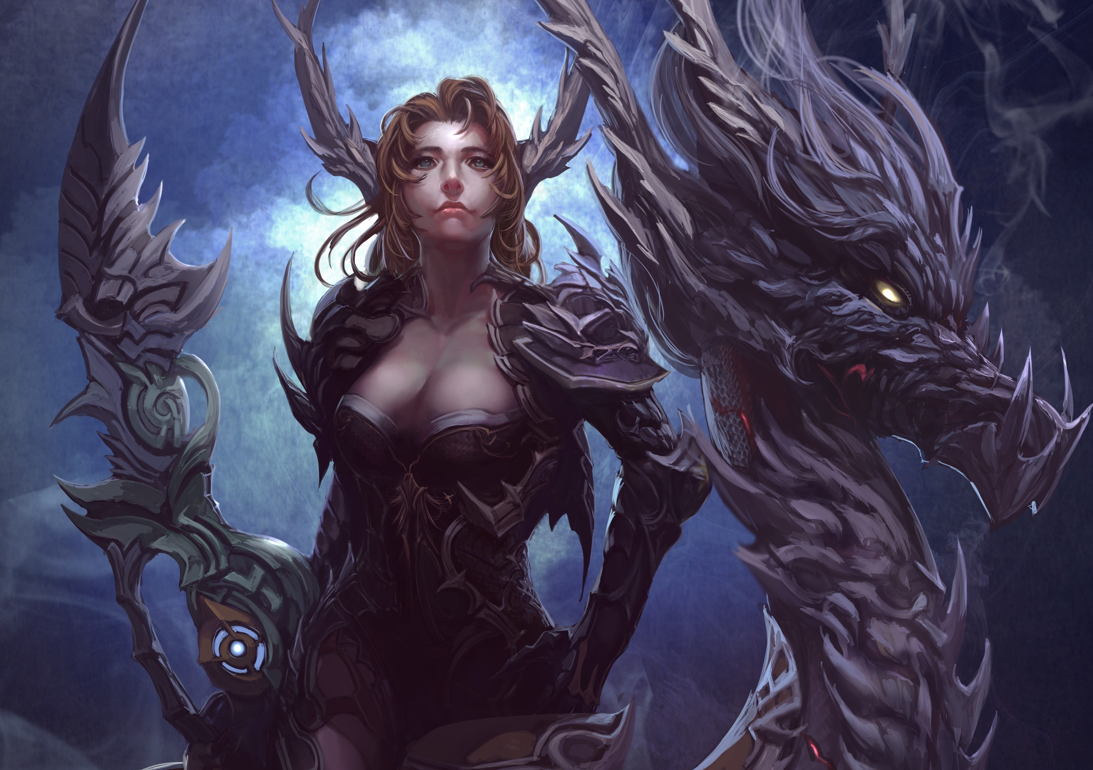 Dragons And Women Wallpapers