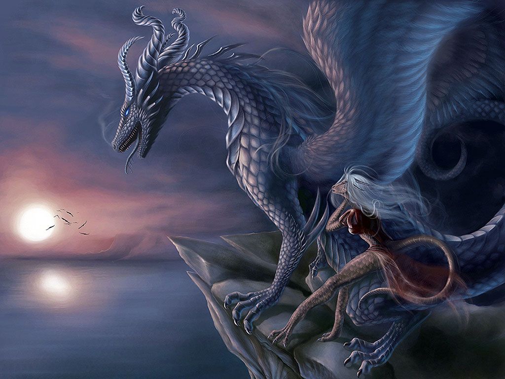 Dragons And Women Wallpapers