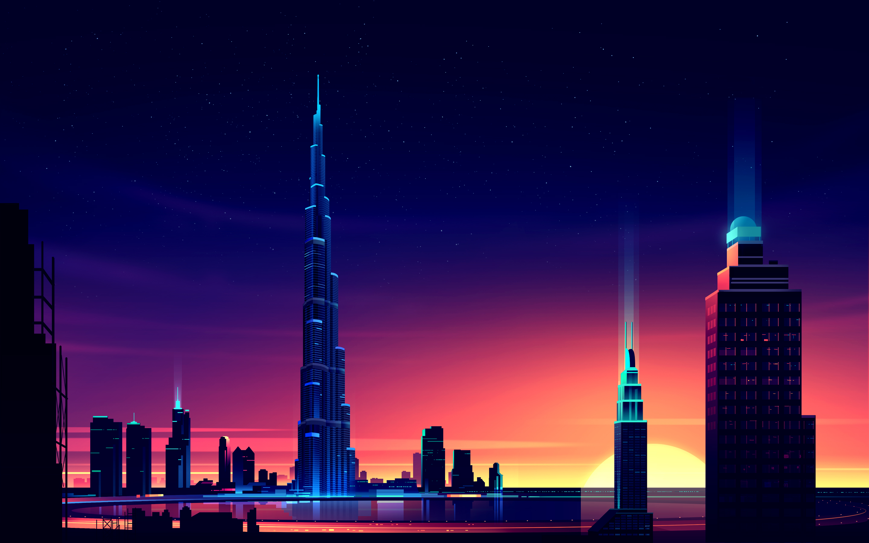 Dubai At Night Wallpapers