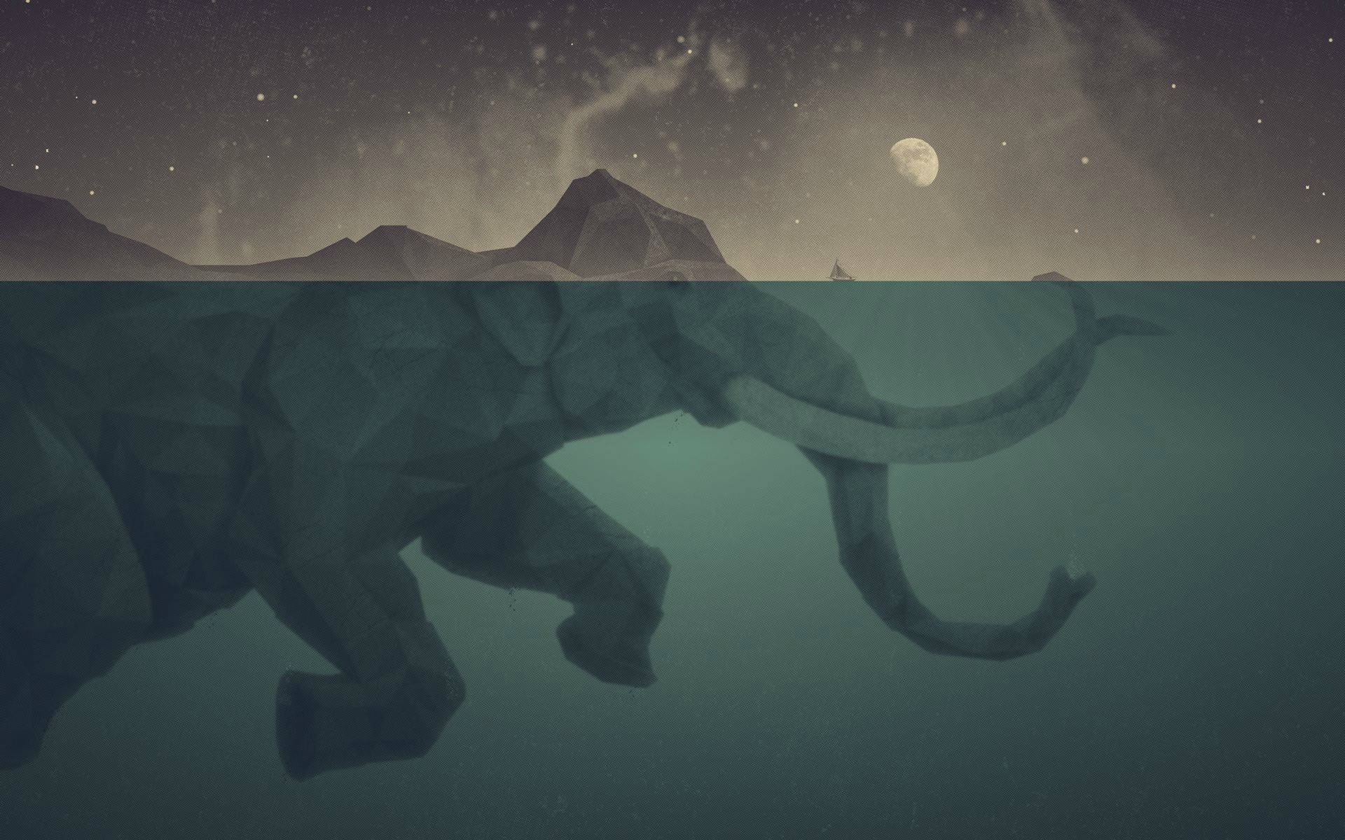 Elephant Minimalist Wallpapers