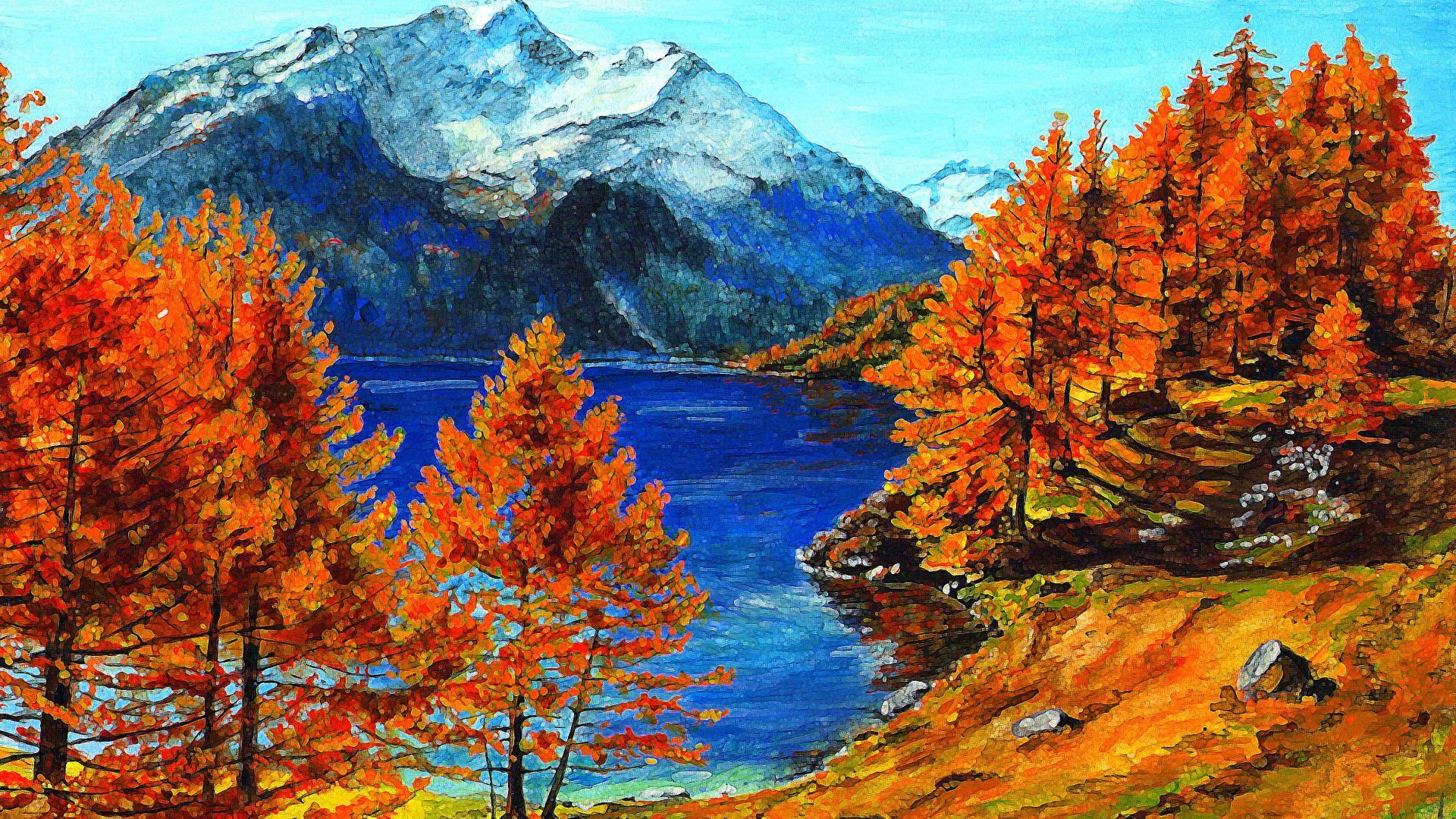 Fall Mountain Lake Wallpapers