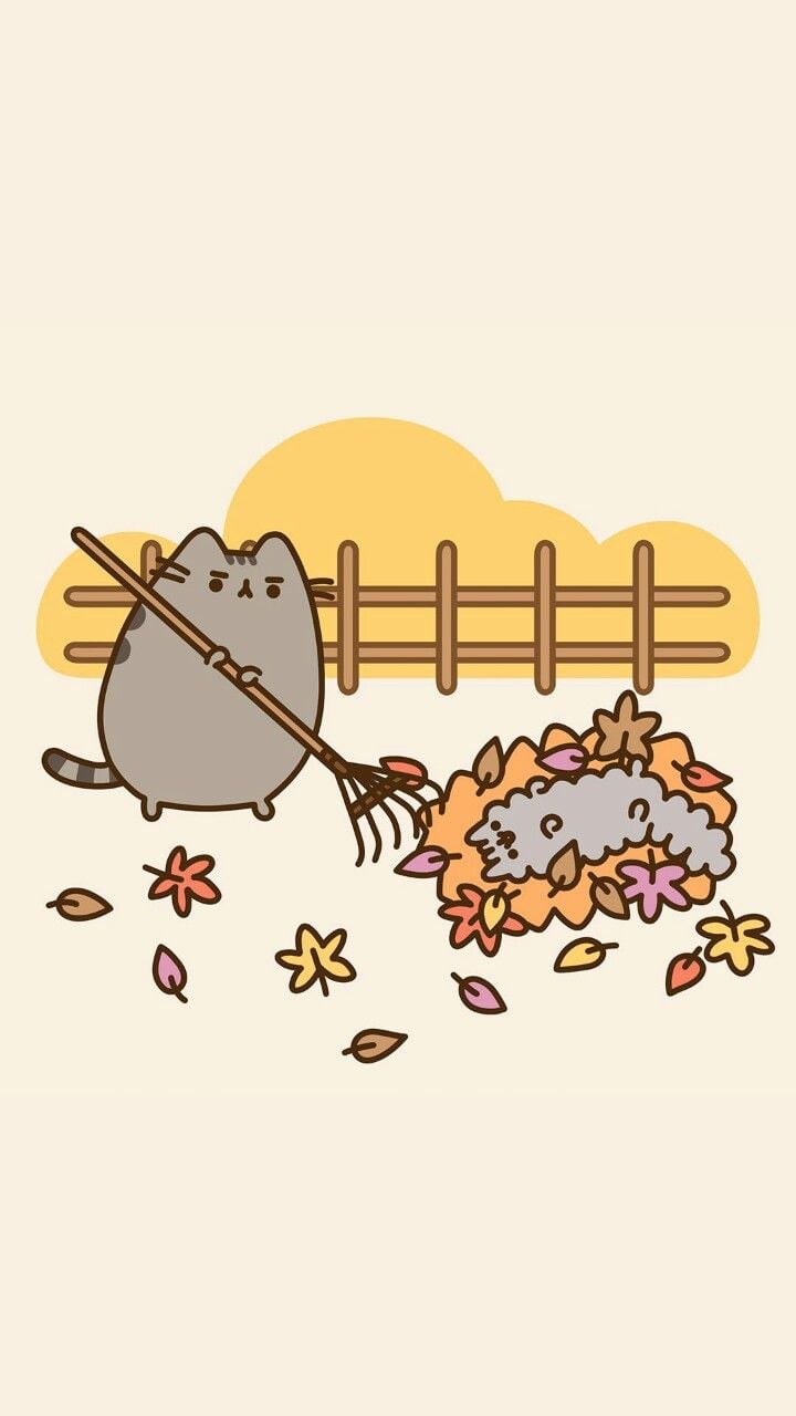 Fall Pusheen Wallpapers