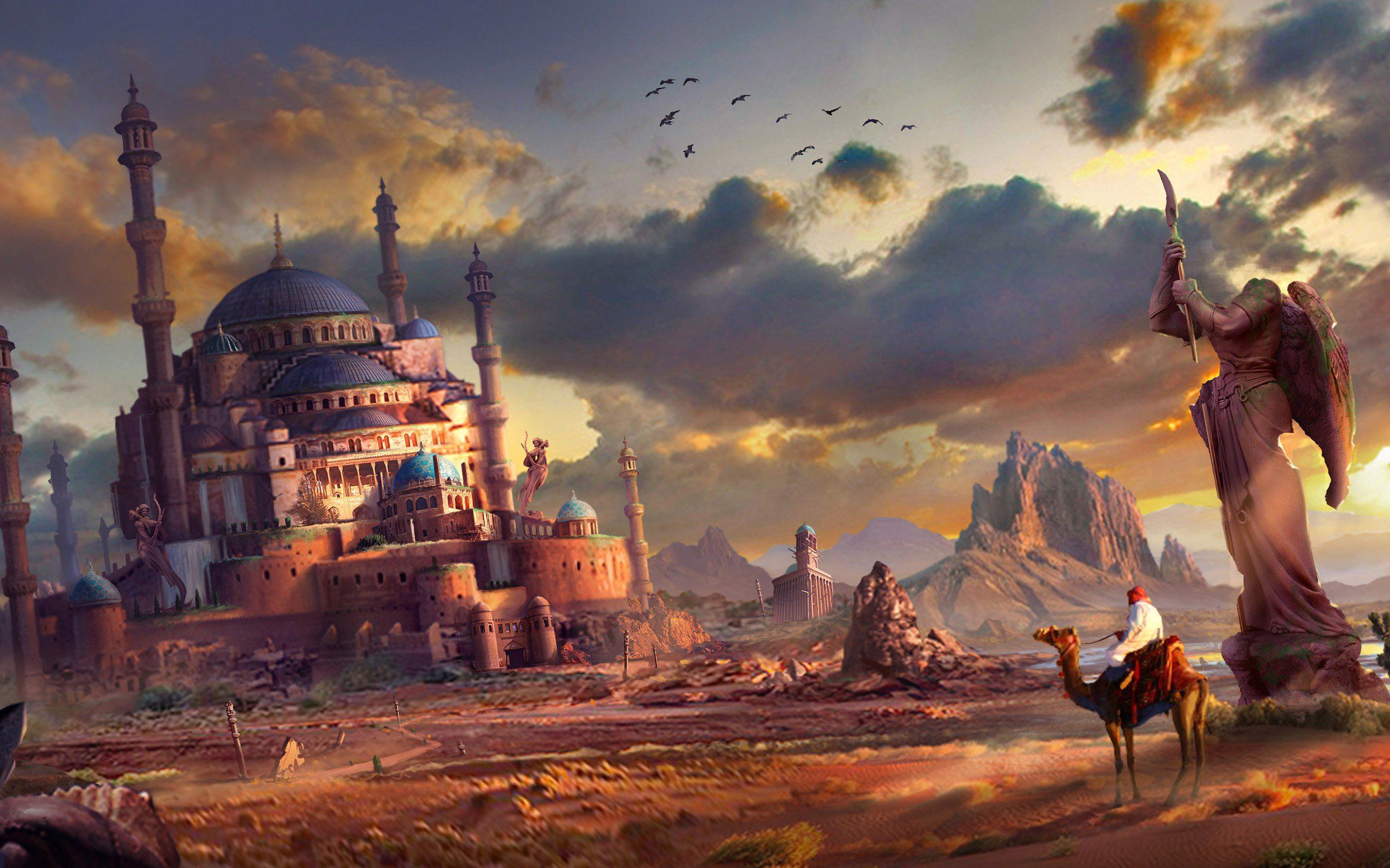 Fantasy Desert City Wallpapers