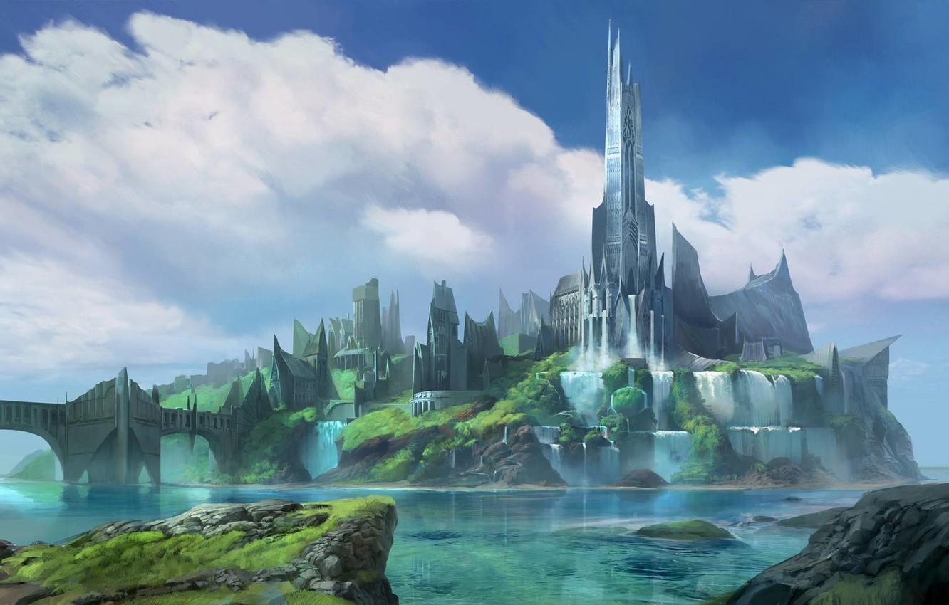 Fantasy Water Castle Wallpapers