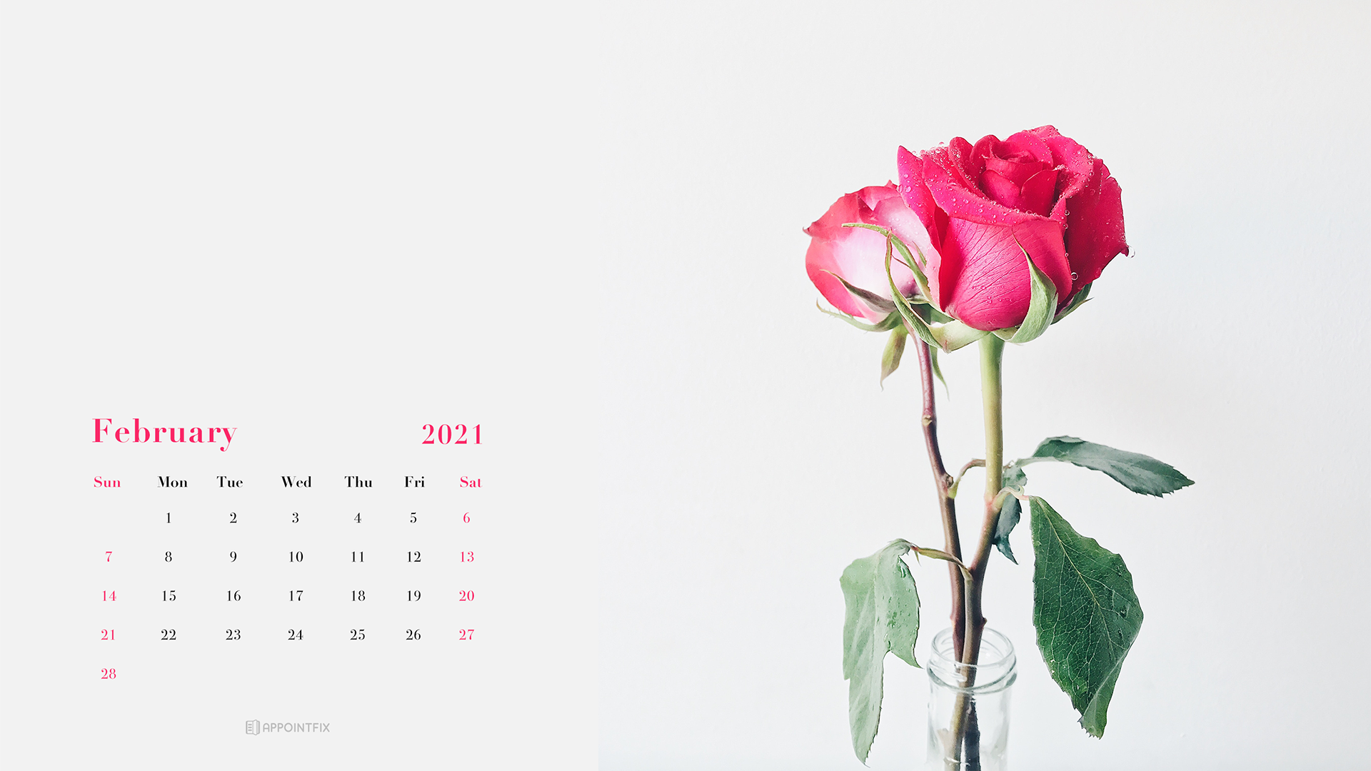 February 2021 Calendar Desktop Wallpapers