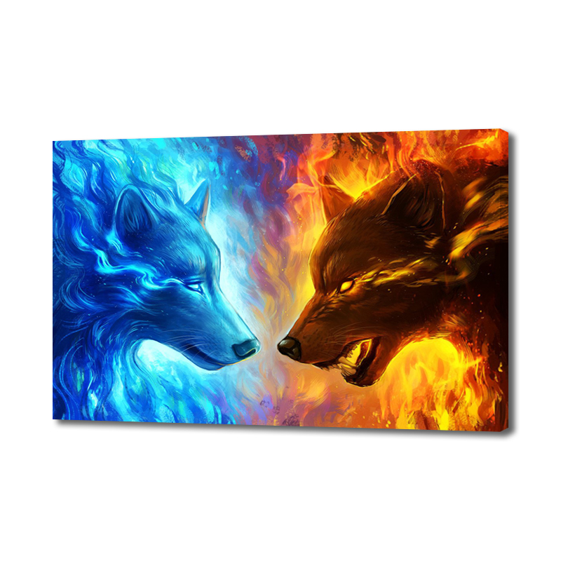 Fire And Water Wolves Wallpapers