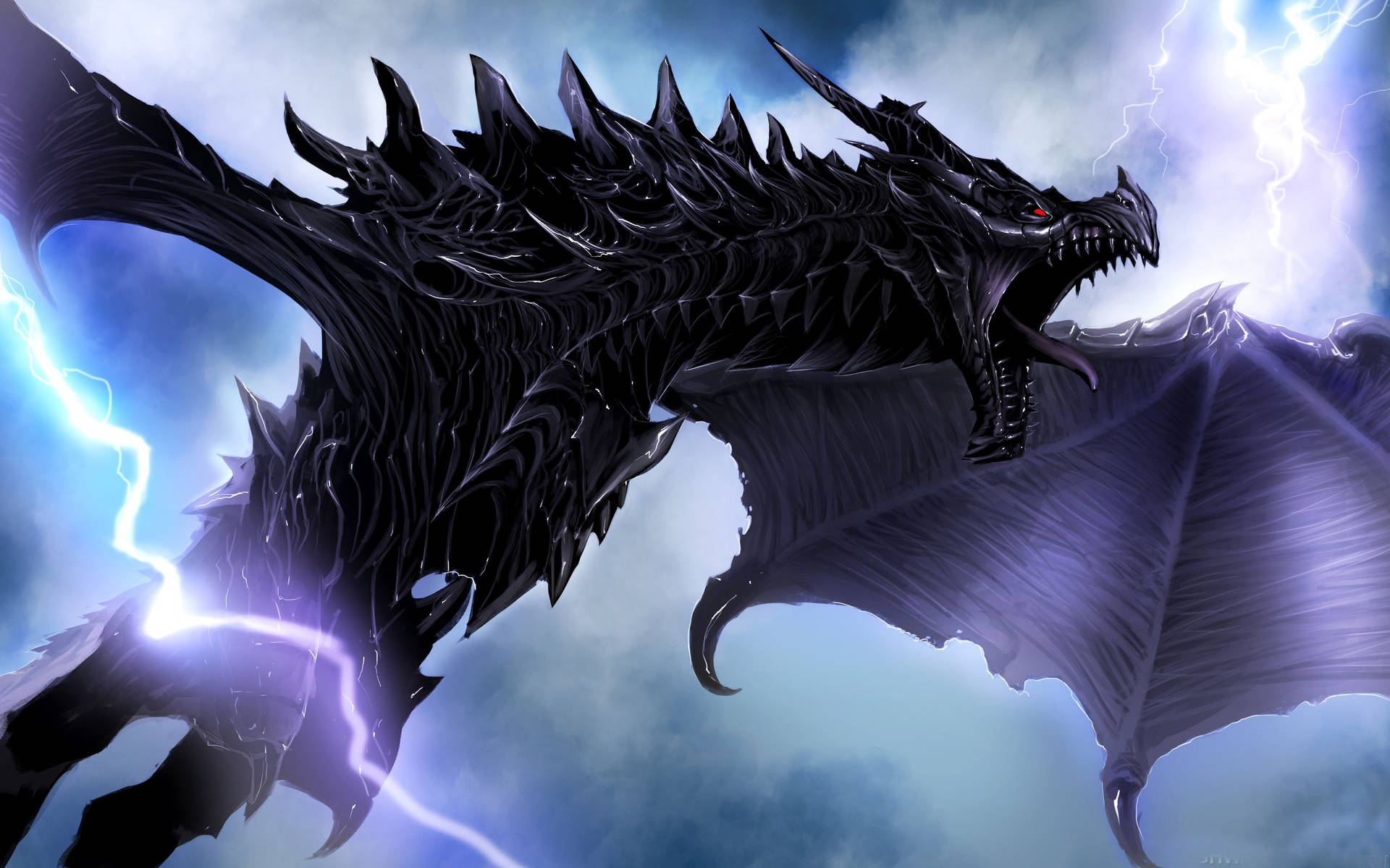 Fire Dragon Vs Lightning Dragon Wallpapers