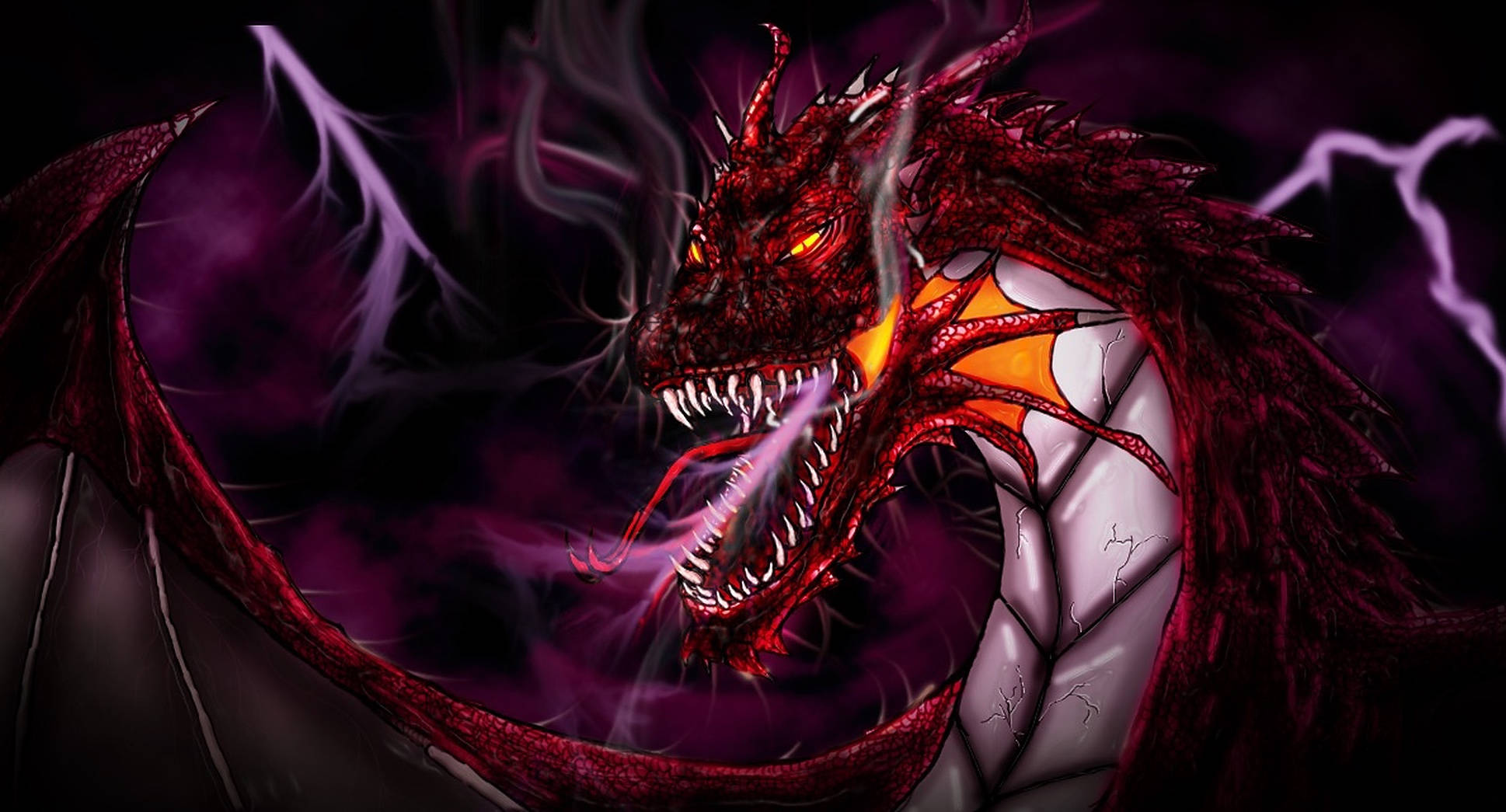 Fire Dragon Vs Lightning Dragon Wallpapers