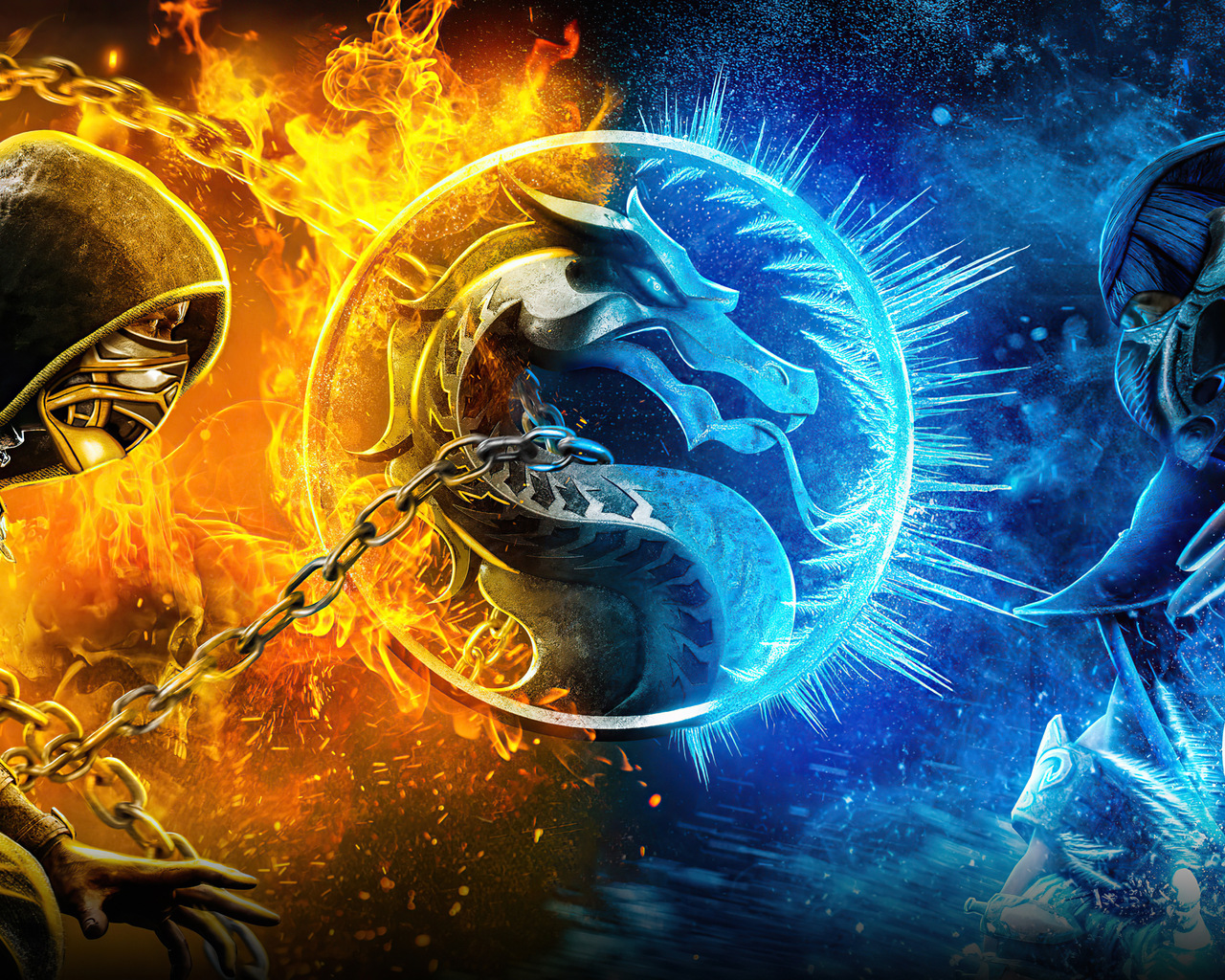 Fire Dragon Vs Lightning Dragon Wallpapers