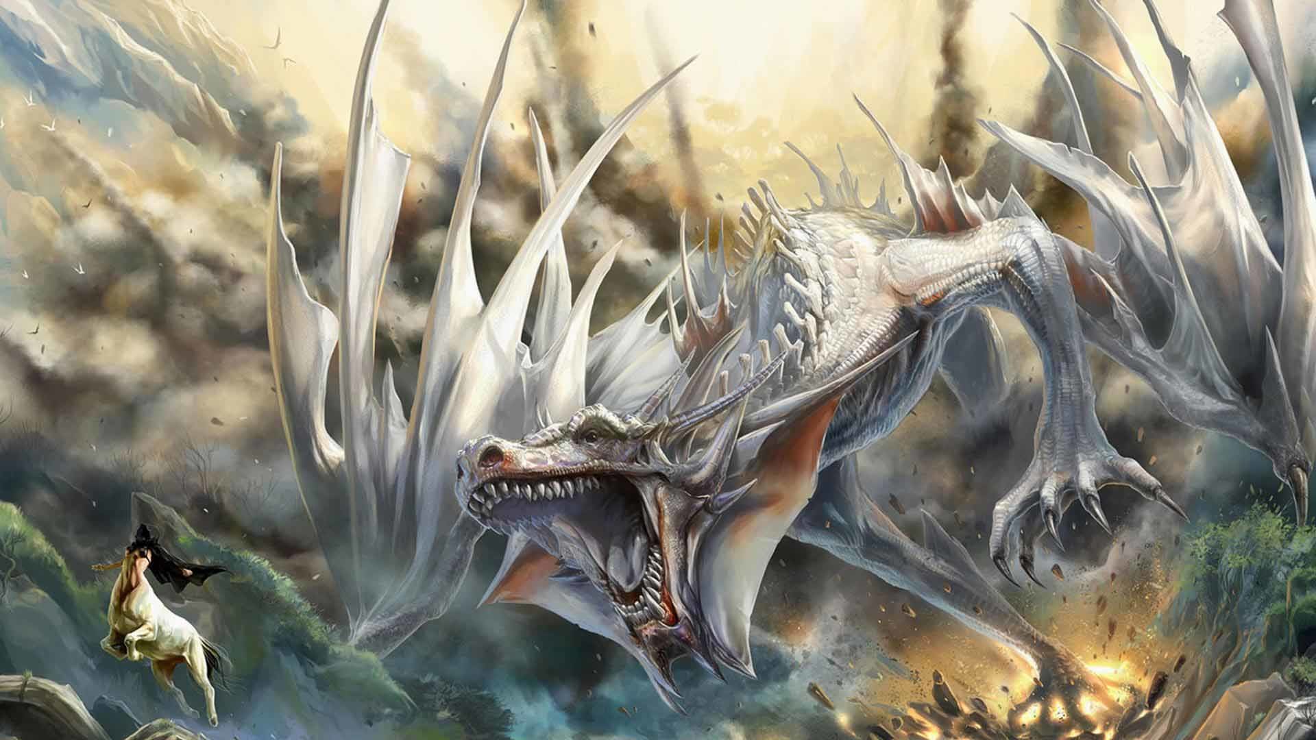 Fire Dragon Vs Lightning Dragon Wallpapers