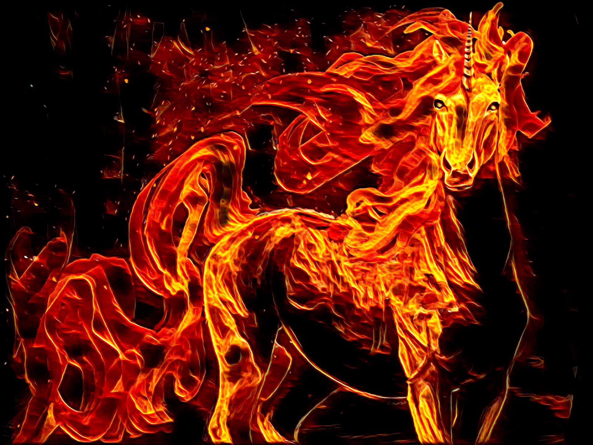 Fire Unicorns Wallpapers