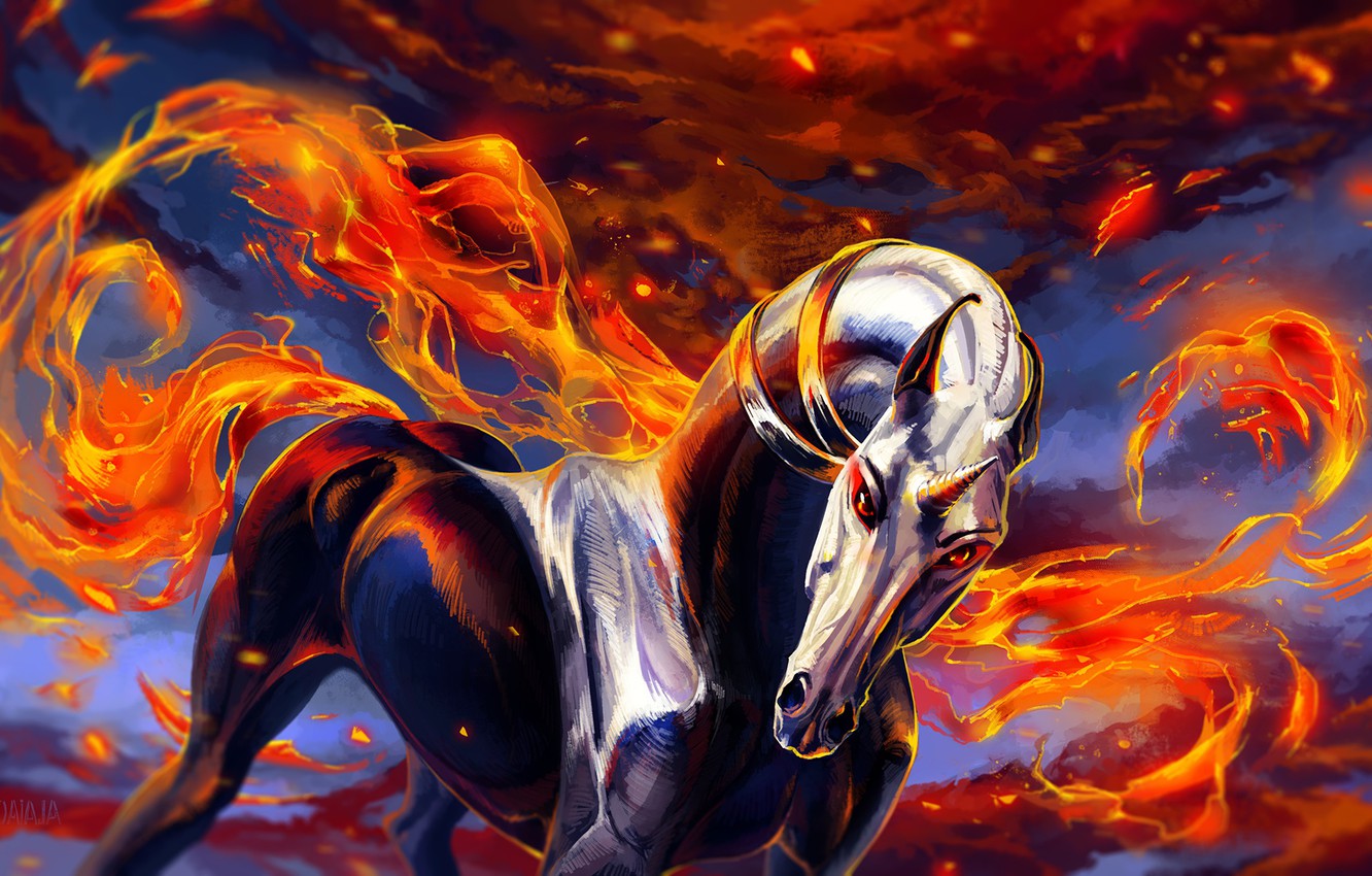 Fire Unicorns Wallpapers