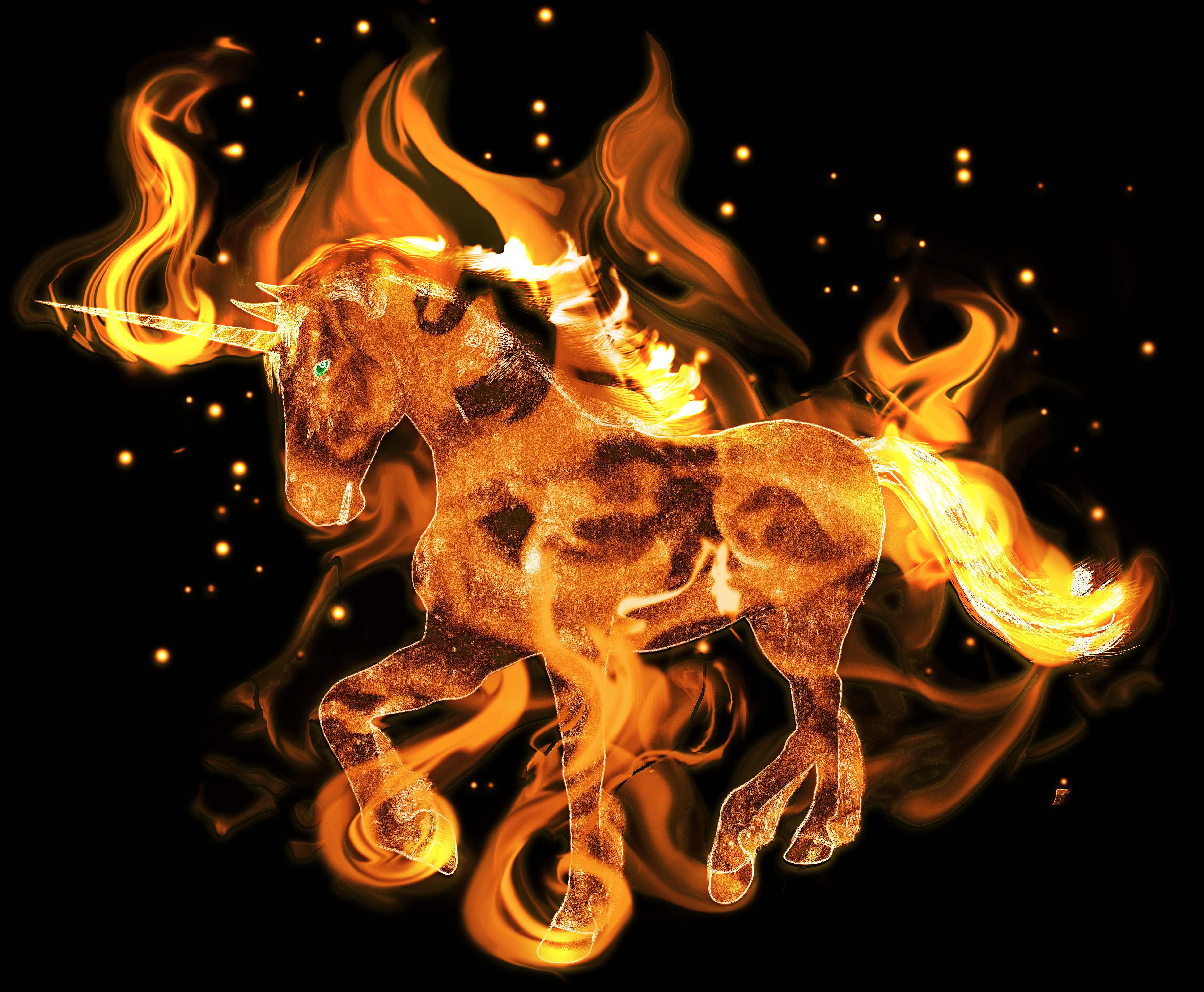 Fire Unicorns Wallpapers