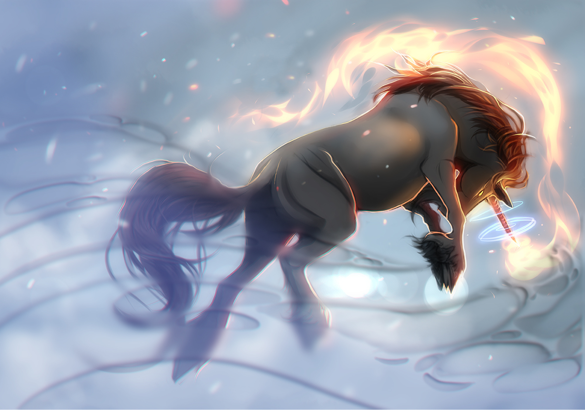 Fire Unicorns Wallpapers