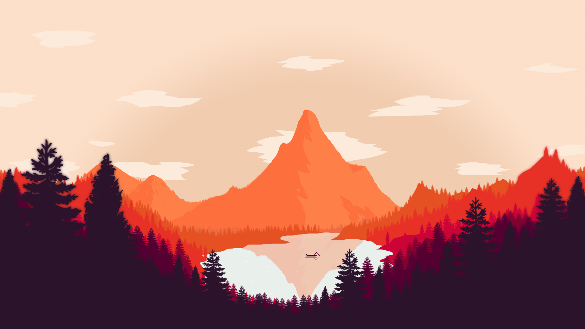 Firewatch Art Style Wallpapers