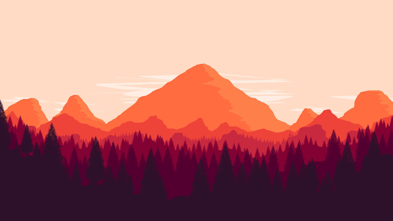 Firewatch Art Style Wallpapers