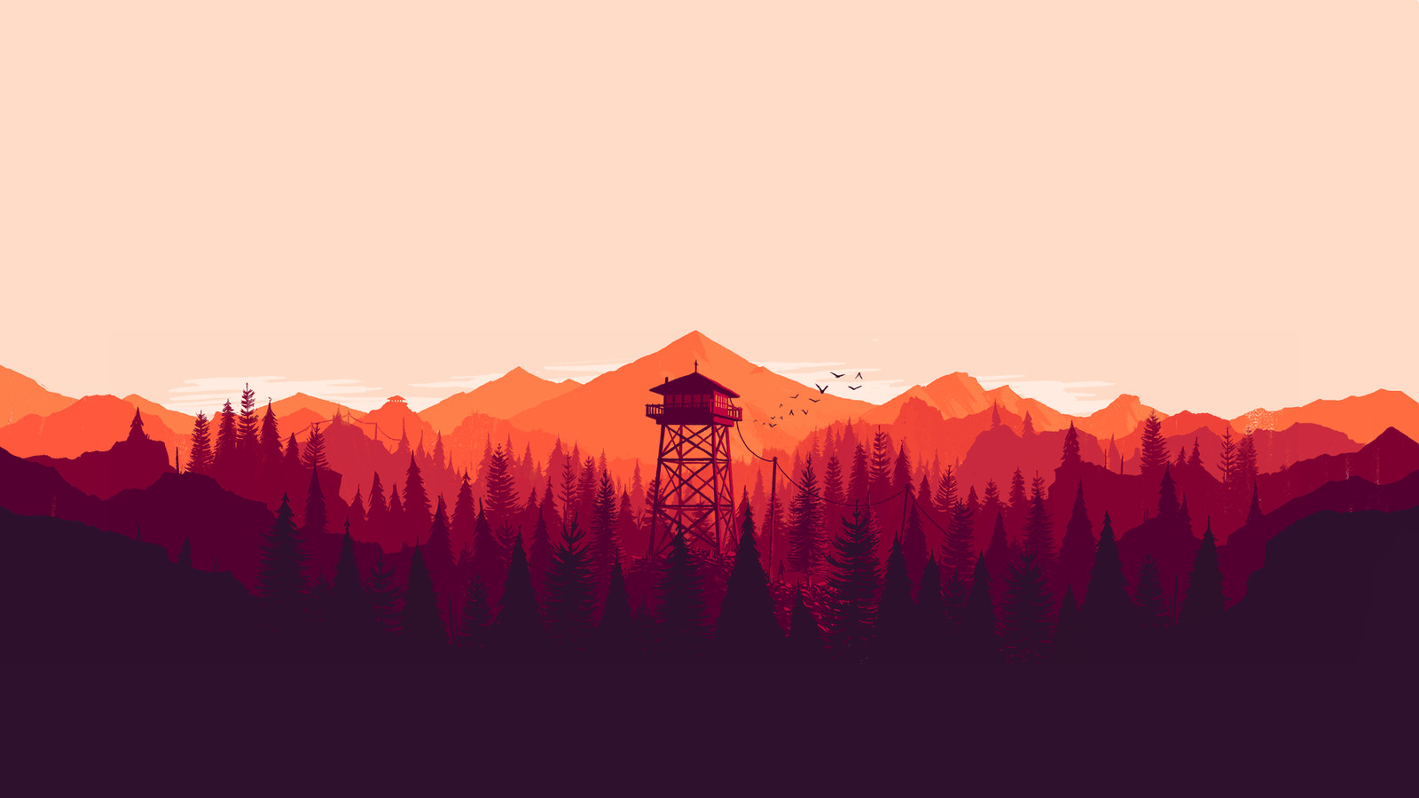 Firewatch Art Style Wallpapers