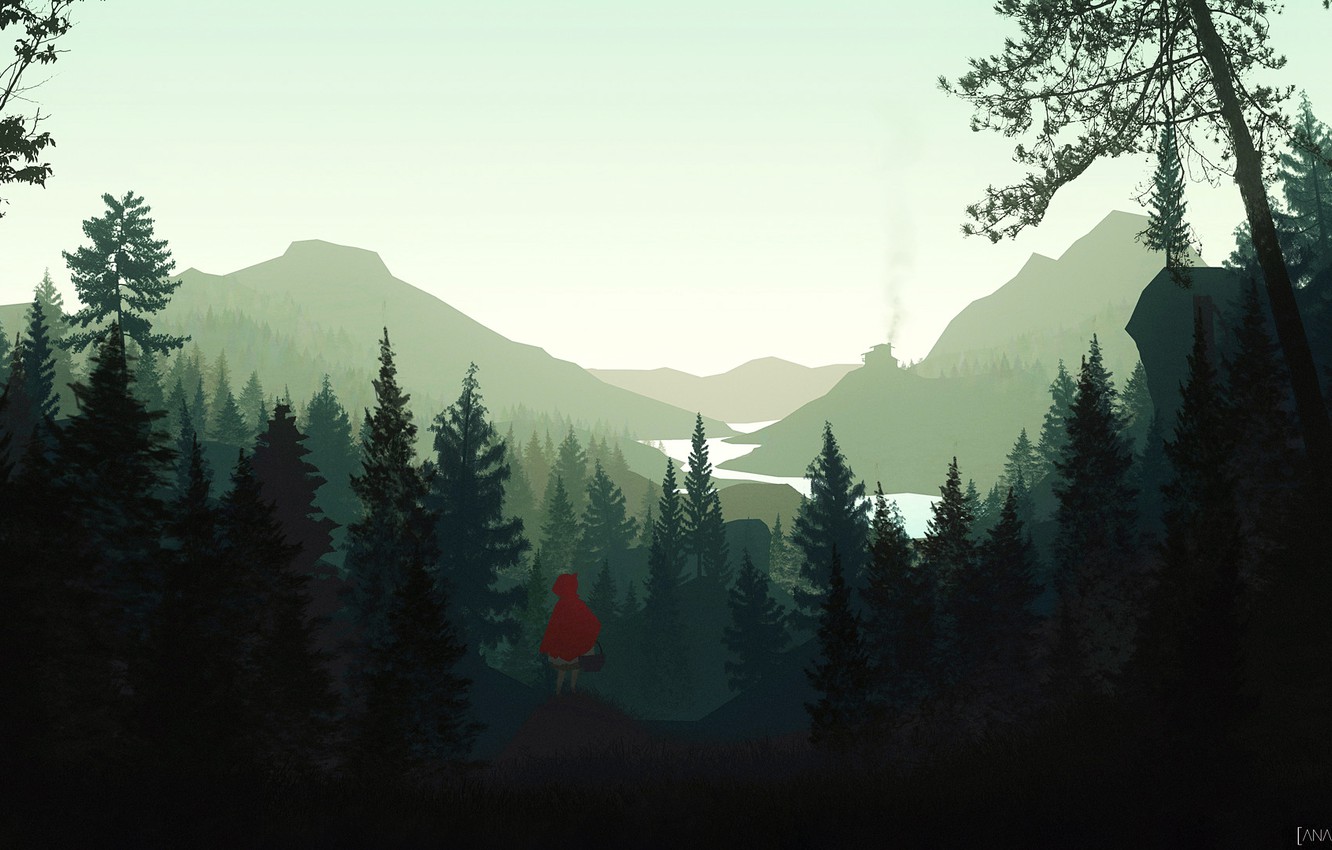 Firewatch Art Style Wallpapers