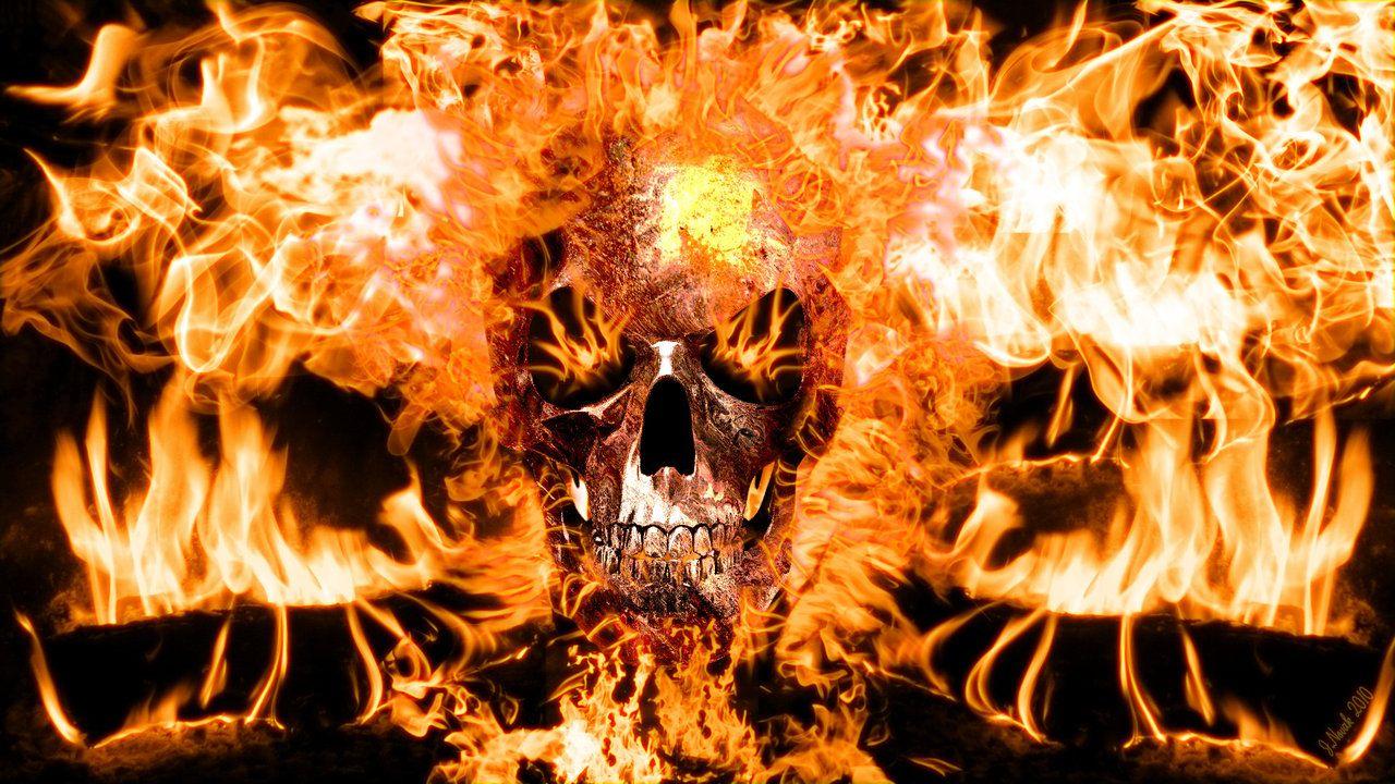Flame Skull Wallpapers