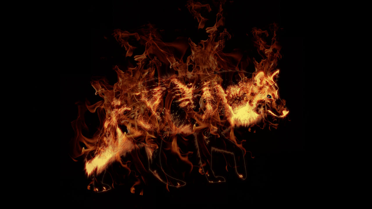 Flaming Wolf Wallpapers