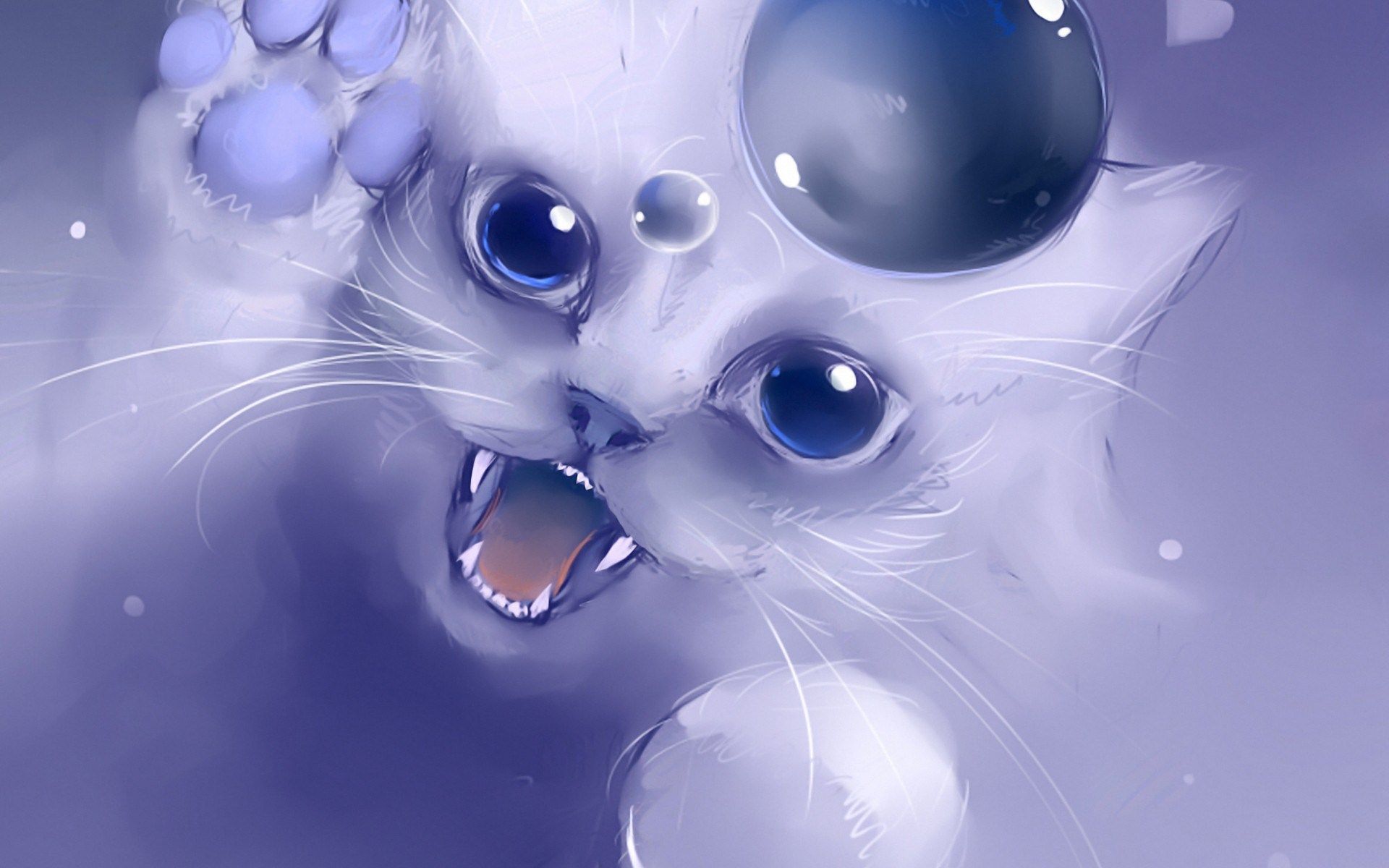 Fluffy Anime Cat Wallpapers