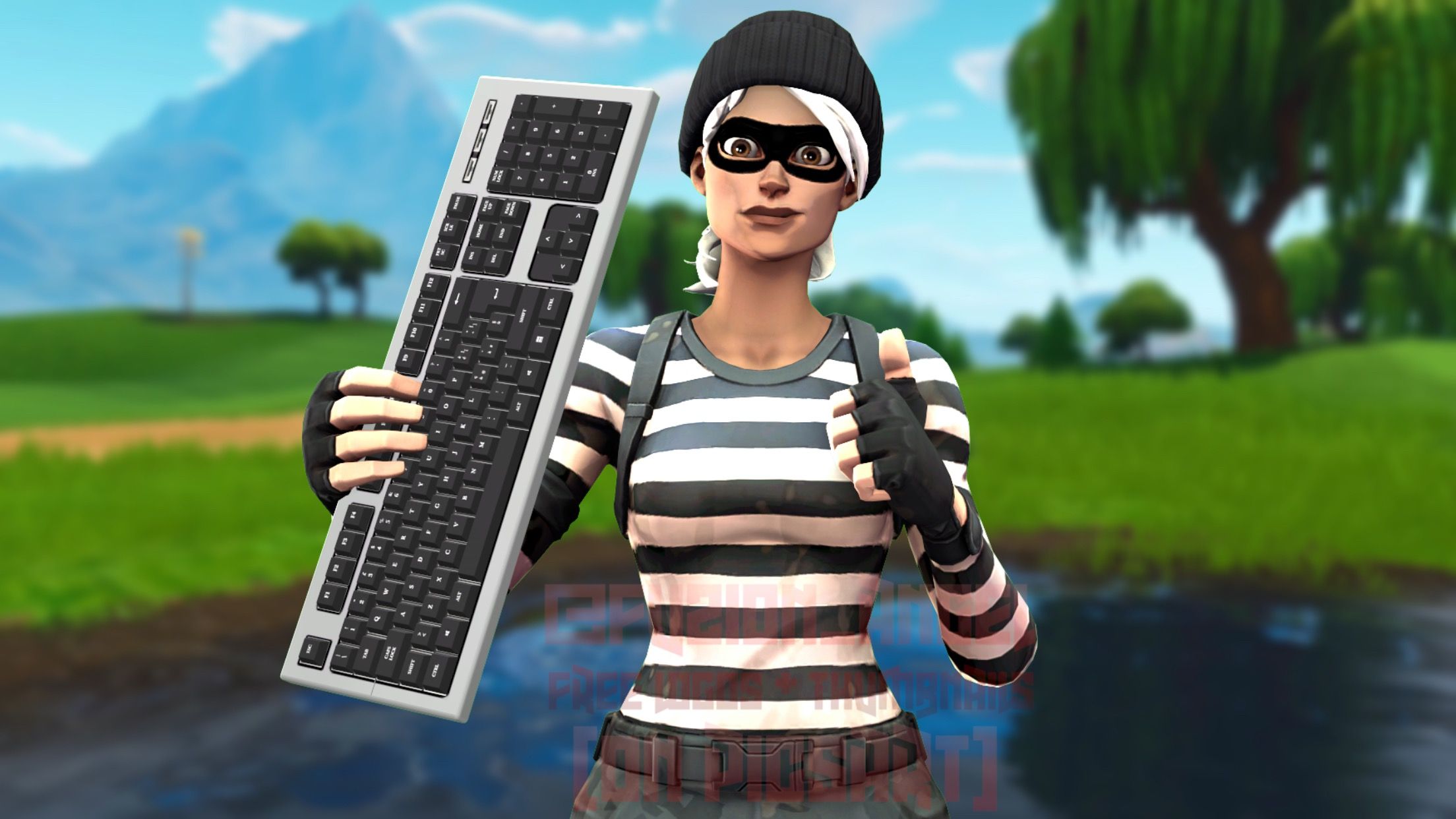 Fortnite Skin With Keyboard Wallpapers