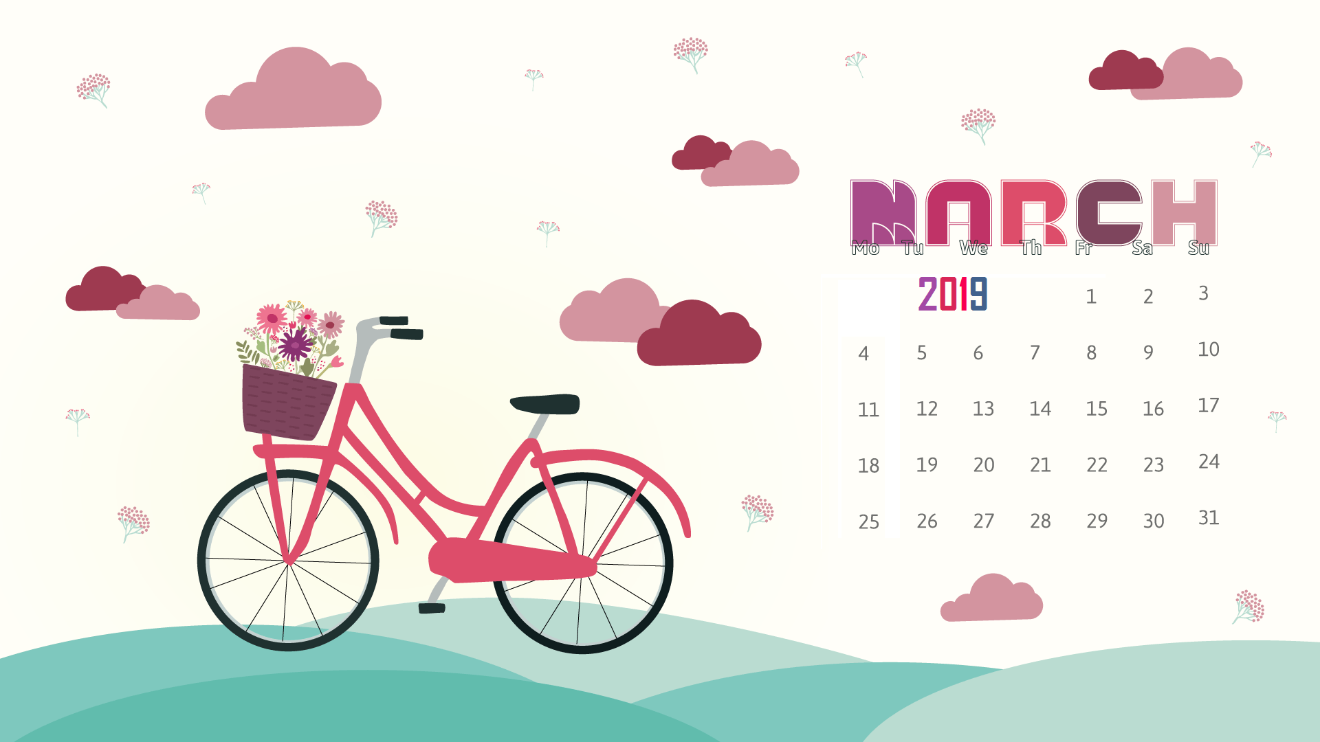 Free Desktop Calendar 2019 Wallpapers